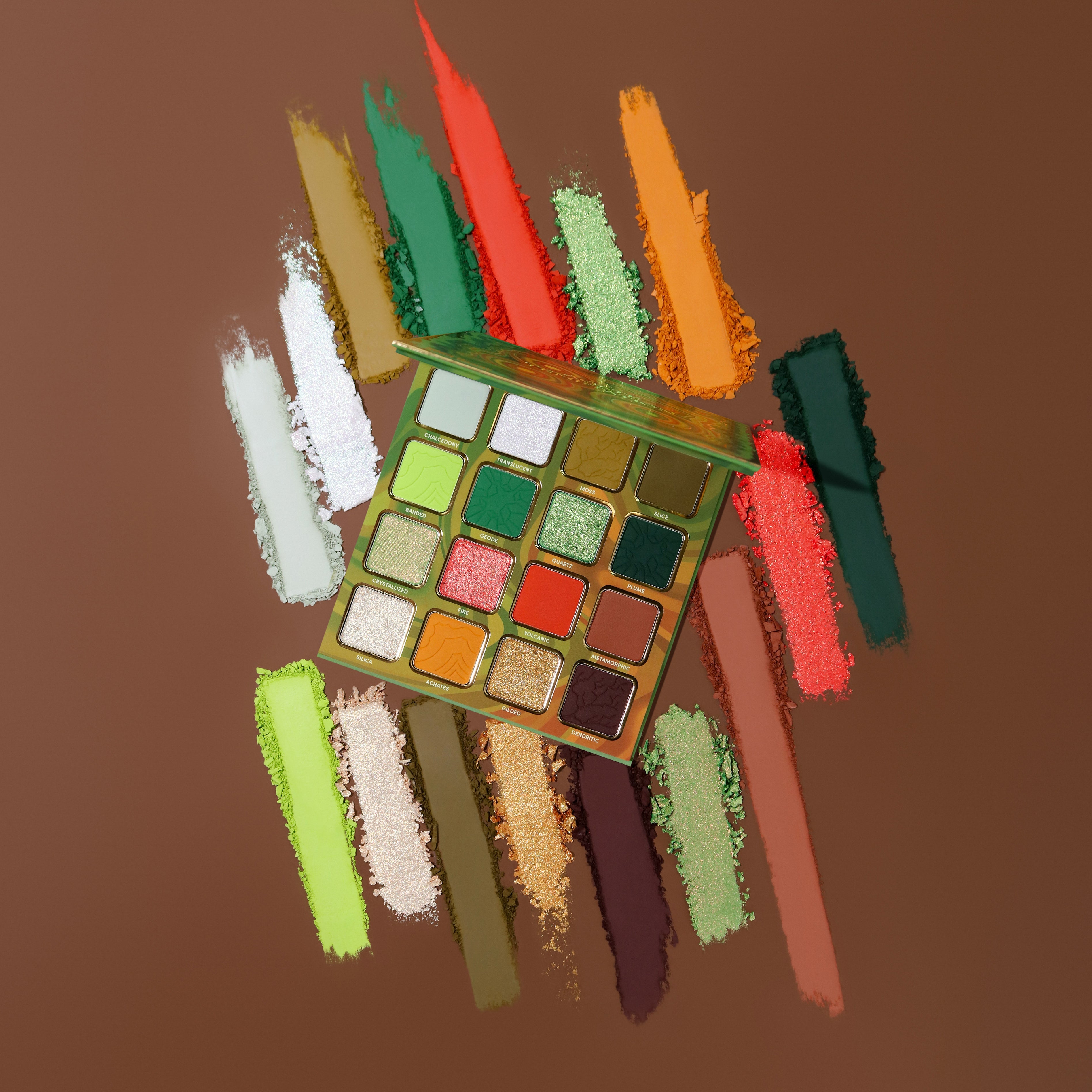 Agate Temptation Eyeshadow Palette - 12 Highly Pigmented Mineral Eyeshadows for Natural & Smoky Eye Makeup | Vegan & Cruelty-Free | Perfect for Day to Night Looks, Parties & Special Occasions