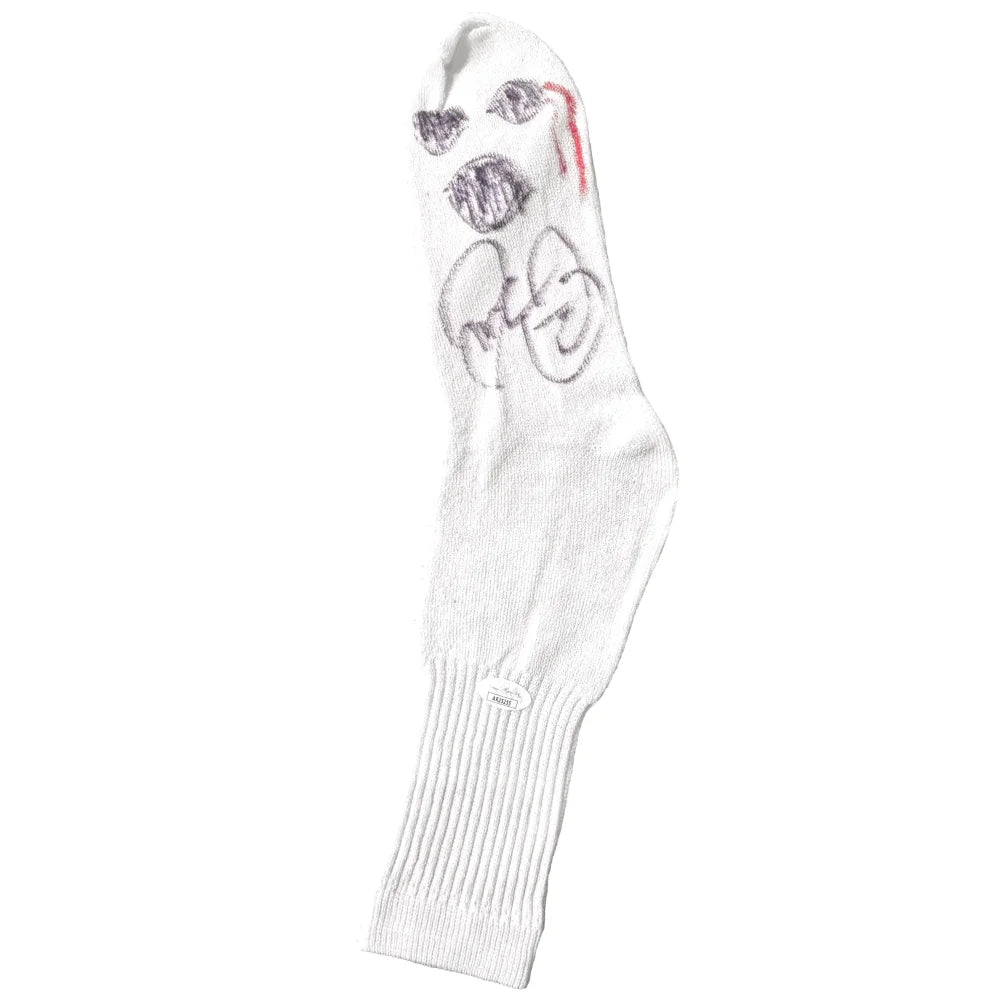 Authentic Mick Foley Signed Bloody Mr. Socko Drawing - JSA Certified WWE WWF Memorabilia - Perfect for Wrestling Fans & Collectors Display