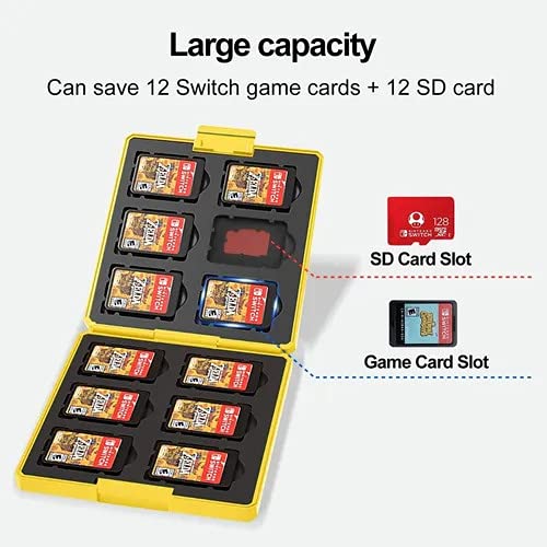 Nintendo Switch Game Case - Slim Portable Hard Shell Protective Cover with Shockproof Design & 10 Game Storage (Z Blue) - Perfect for Travel, Commuting & Gaming On-The-Go