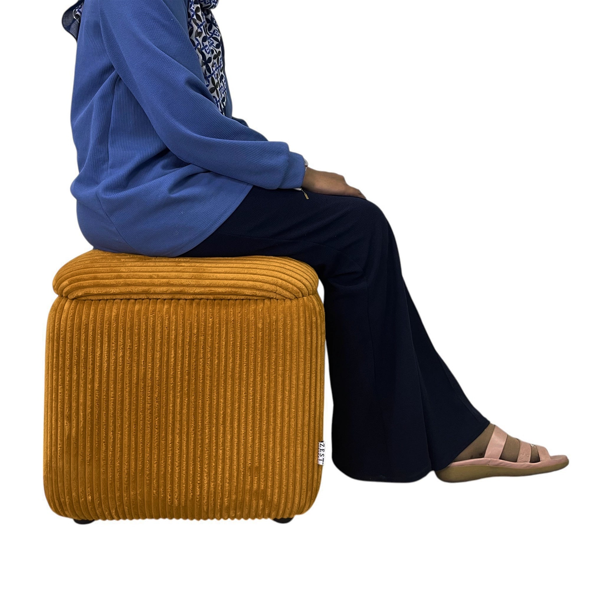 Fable Storage Ottoman - Stylish & Functional Footrest with Hidden Storage | Perfect for Living Room, Bedroom & Home Decor