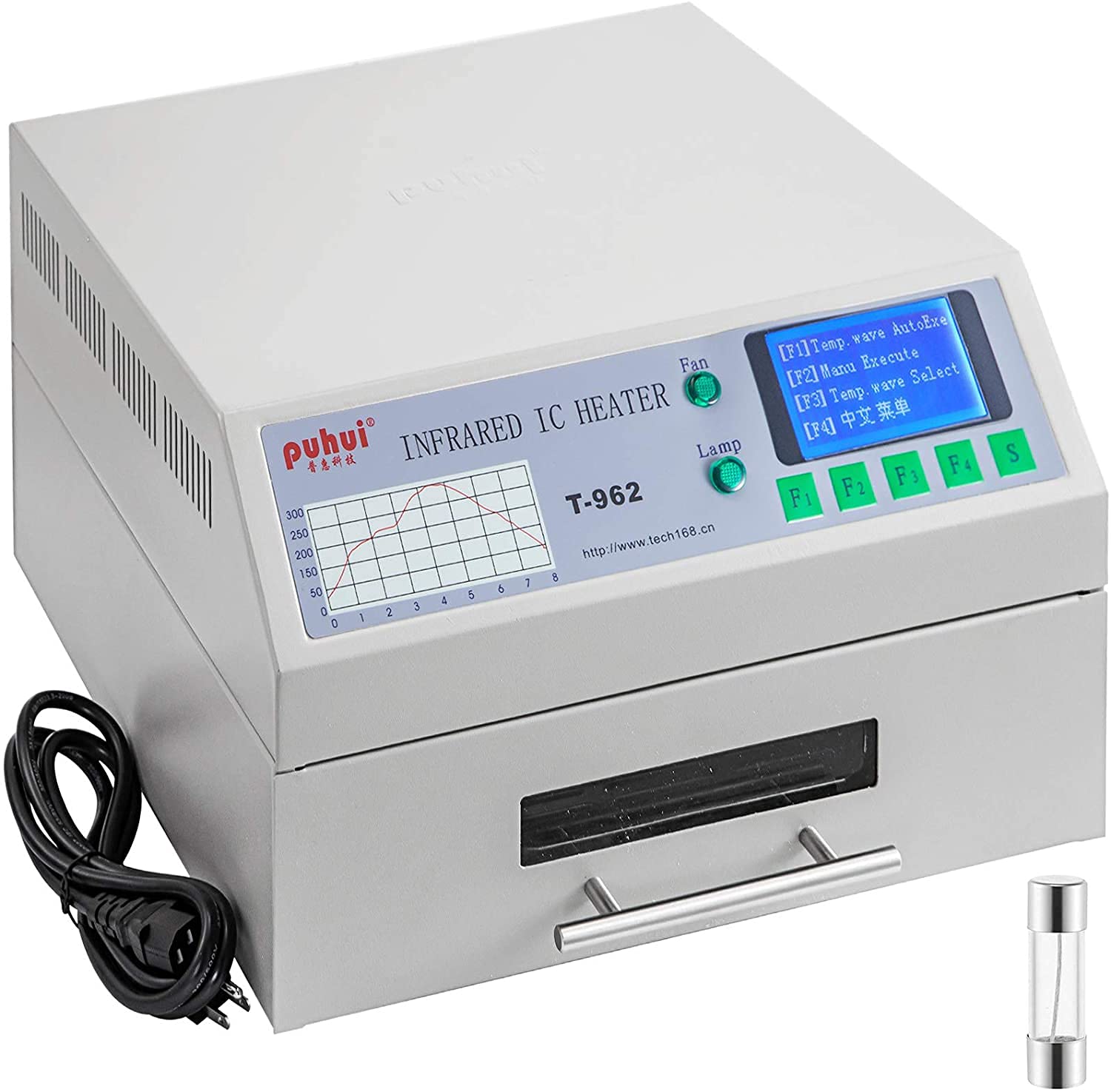 VEVOR T962 110V Reflow Oven - 800W Professional Infrared Soldering Machine with 180x235mm Heating Area | Automatic PCB Reflow for DIY Electronics & SMD Repair | Perfect for Hobbyists and Small Workshops