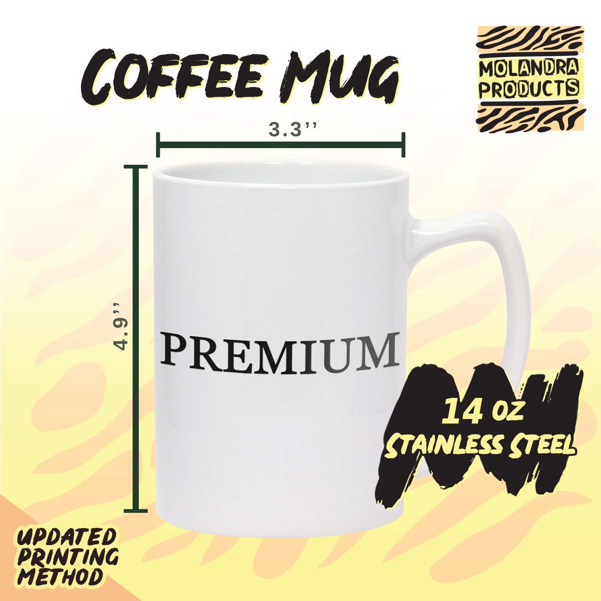 Later Nerds - 14oz White Ceramic Statesman Coffee Mug for Office, Home & Gifts | Premium Insulated Travel Mug for Hot & Cold Beverages