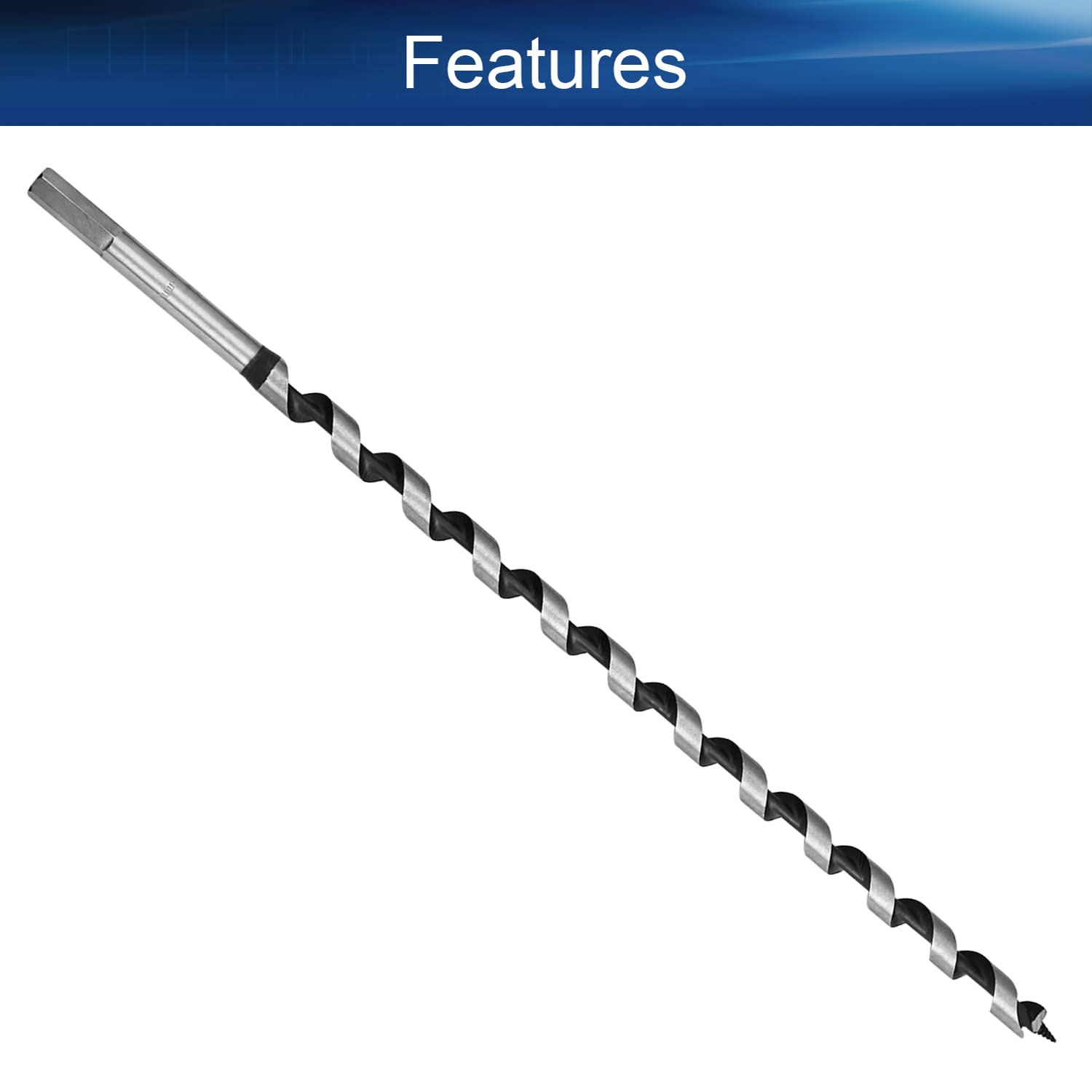 Auniwaig 14mm Auger Drill Bit - High Carbon Steel Hex Shank Wood Boring Bit for Electric Bench Drills | Perfect for Woodworking, Carpentry & DIY Furniture Projects