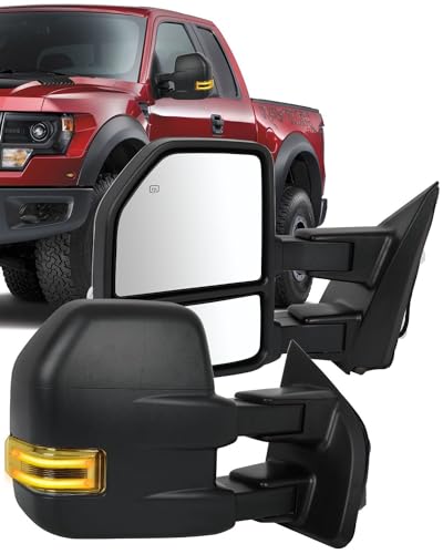 Black-Puddle Light Tow Mirror