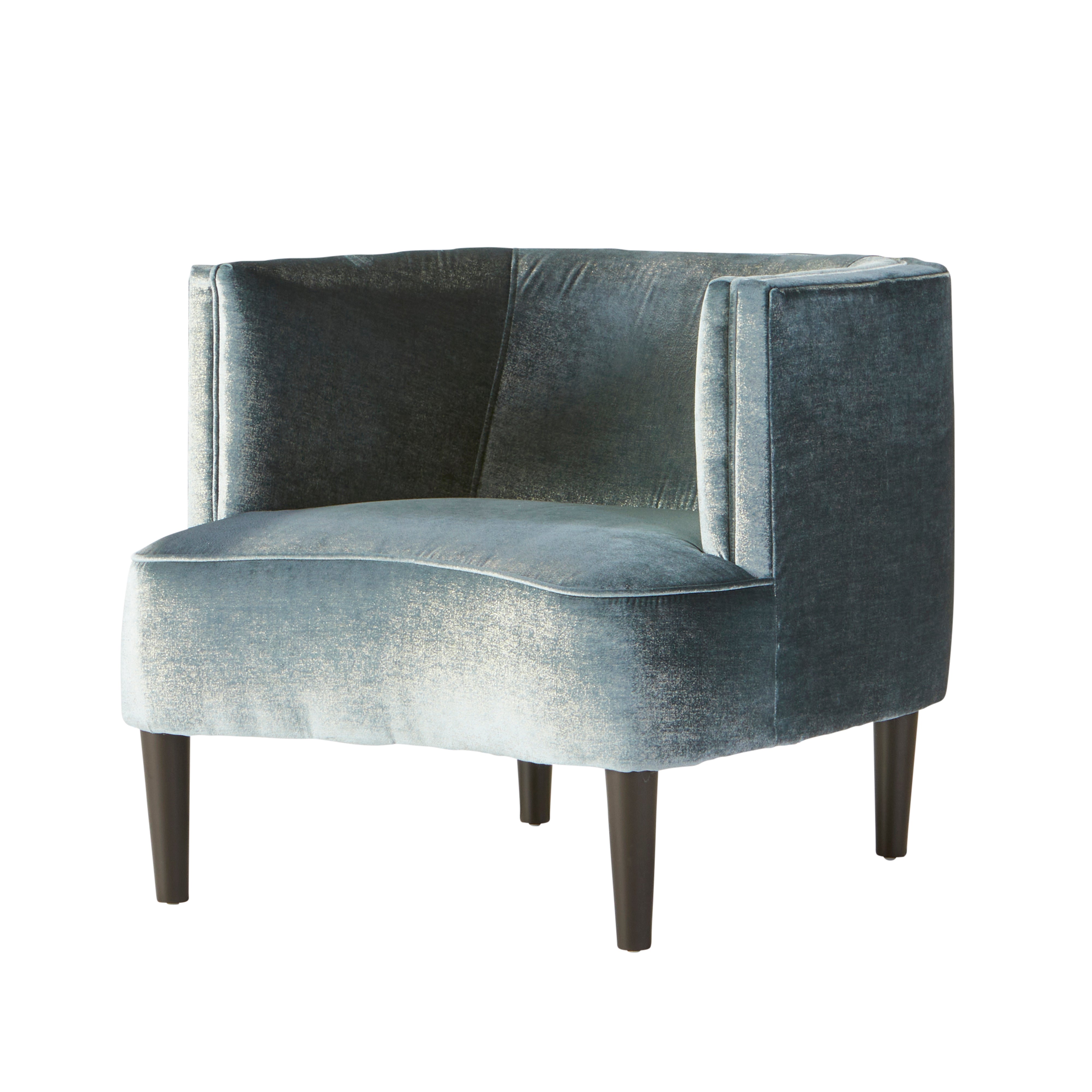 Roundhill Furniture Isla Chenille Oversized Barrel Accent Chair with Arms - Plush Living Room Seating for Relaxation & Home Decor, Spa Style Comfort for Bedroom, Lounge or Reading Nook