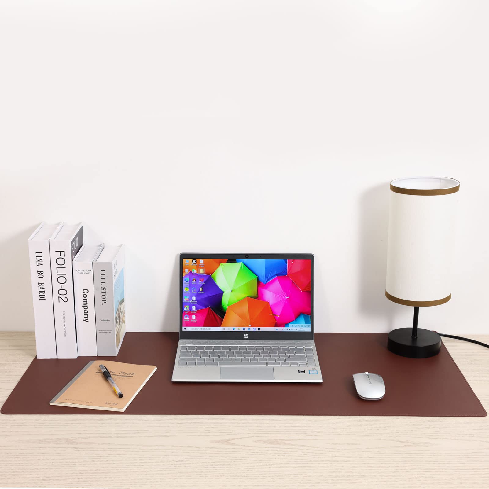 36x17 Inches PU Leather Desk Pad with Non-Slip Base - Waterproof Office Desk Mat Protector & Large Mouse Pad - Black - Perfect for Home Office, Gaming Setup, and Workspace Decor