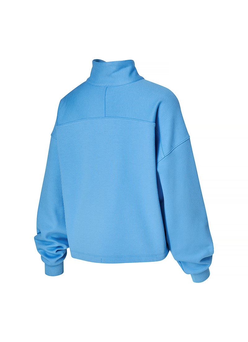 Women's Peach Ribbed High Neck Half Zip Anorak Jacket - Stylish & Cozy Outerwear for Fall & Winter, Perfect for Casual Outings & Outdoor Adventures