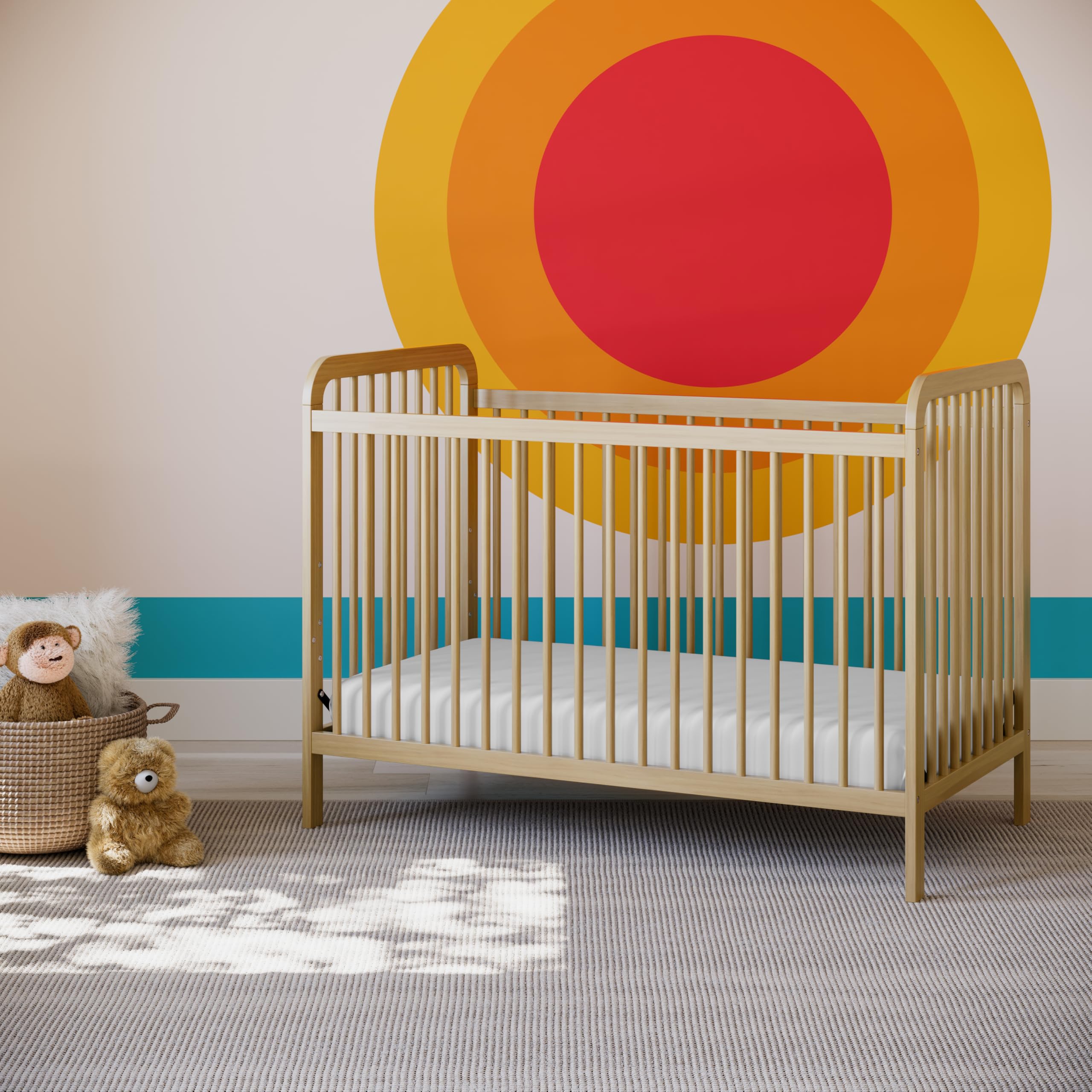 Storkcraft Pasadena 3-in-1 Convertible Crib in Driftwood - GREENGUARD Gold Certified, Converts to Daybed & Toddler Bed, Fits Standard Full-Size Crib Mattress, Adjustable Mattress Height - Perfect for Nursery, Baby Room & Toddler Bedroom Transition