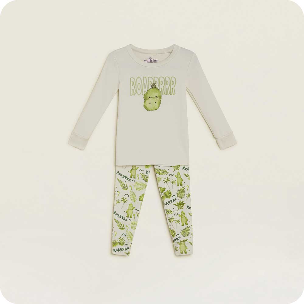 Dinosaur Pajamas for Kids - Cute Dino Print Sleepwear Set - Soft Cotton Boys & Girls Pajamas for Bedtime, Lounging & Family Matching Outfits