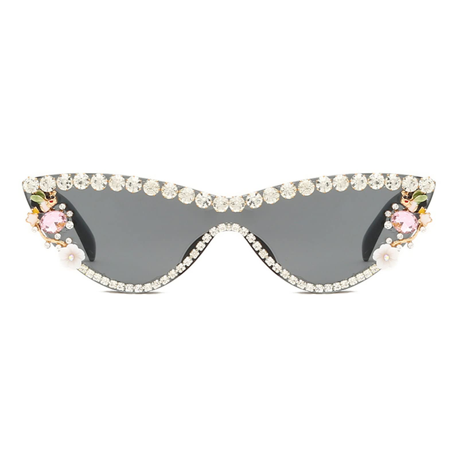 Cat Eye Sunglasses for Women with Rhinestones - Fashion Party & Outdoor Wear
