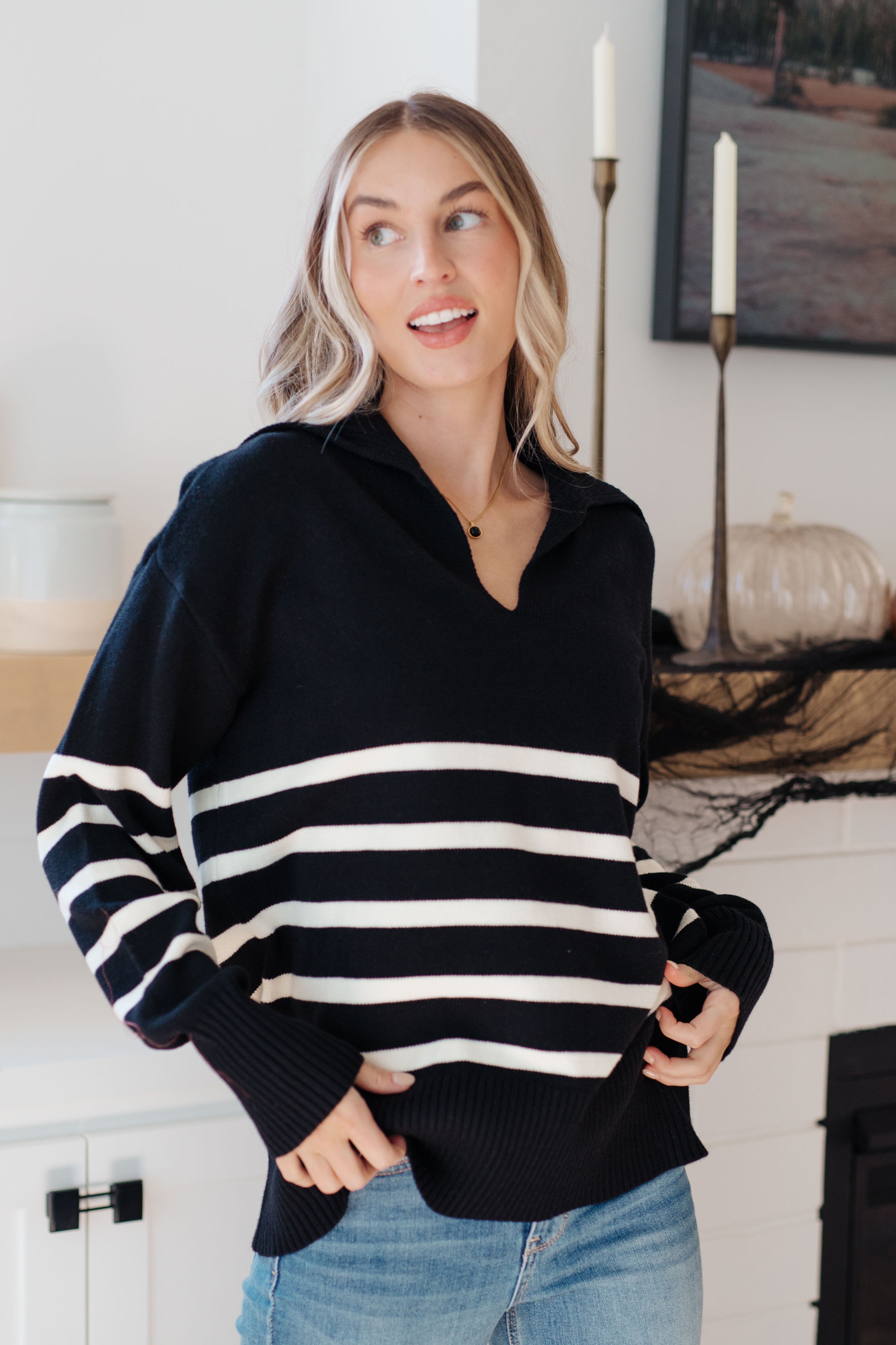 Stylish Striped Sweater for Women & Men | Cozy & Trendy Pullover | Perfect for Fall & Winter Outfits | Casual, Office & Date Night Wear