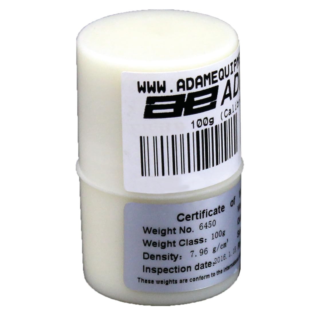 Adam Equipment ASTM 4-100g Precision Weight - 100g Capacity, 0.1mg Readability - Lab Calibration Weights for Jewelry Scales, Scientific Research & Industrial Measurement