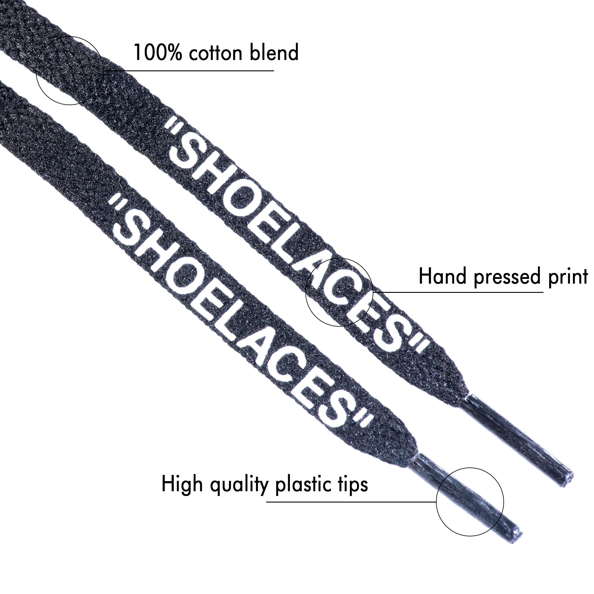 LitLaces - Flat Printed Replacement Shoelaces for Sneakers | Durable & Stylish Laces for Men & Women | Perfect for Running, Walking & Casual Wear