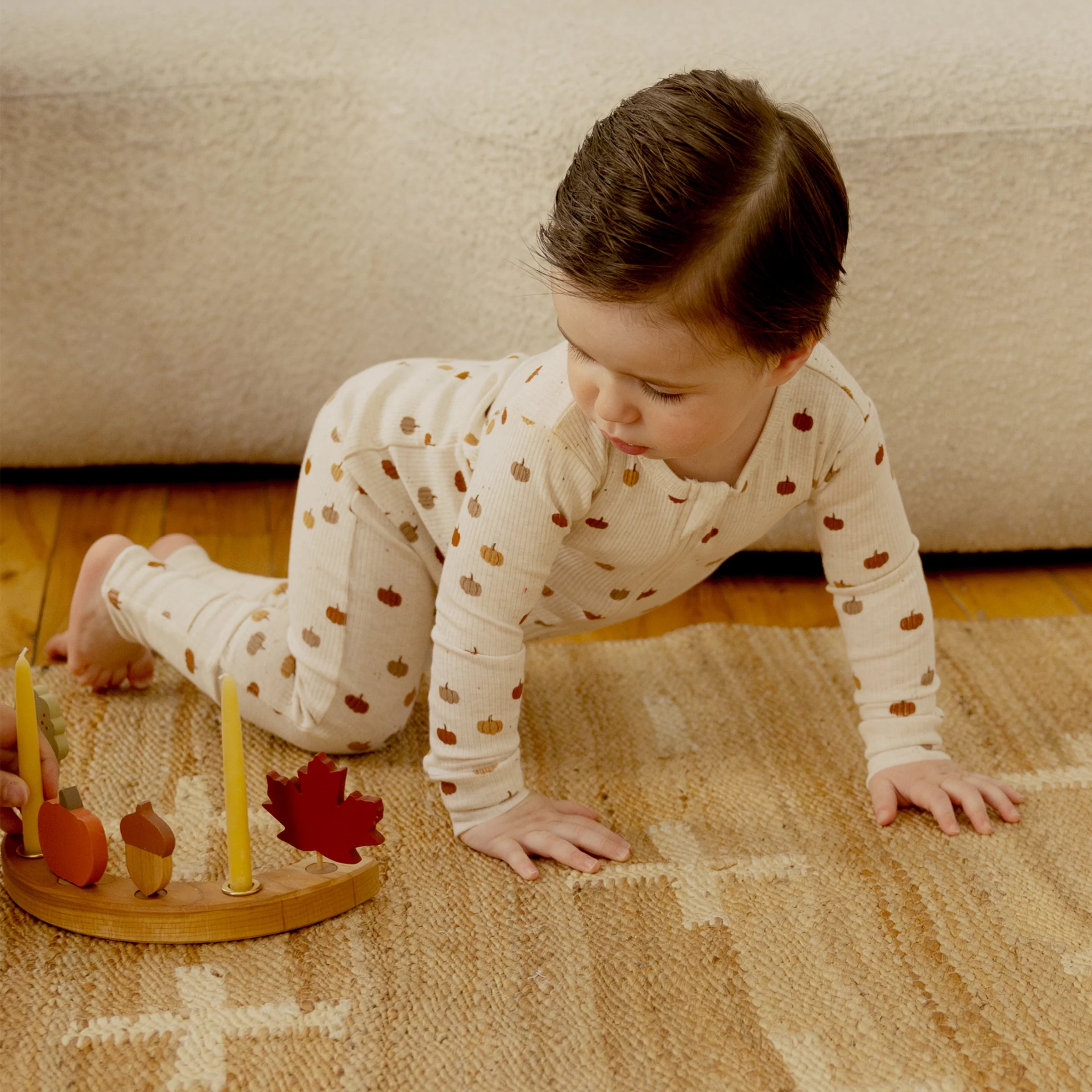 Zippered Romper for Baby - Soft Pumpkin & Heather Colors - Perfect for Playtime, Daycare, and Family Outings