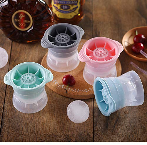 2 Pack Large Silicone Spherical Ice Molds - Perfect for Cocktails, Whiskey, and Creative Ice Hockey Displays