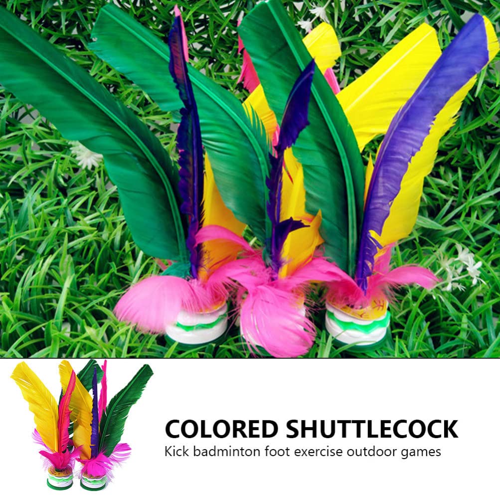 BESPORTBLE 5-Piece Shuttlecock Set - Traditional Chinese Jianzi Game for Outdoor Play, Kids Sports Equipment & Backyard Activities | Perfect for Family Fun, Picnics, and School PE Classes