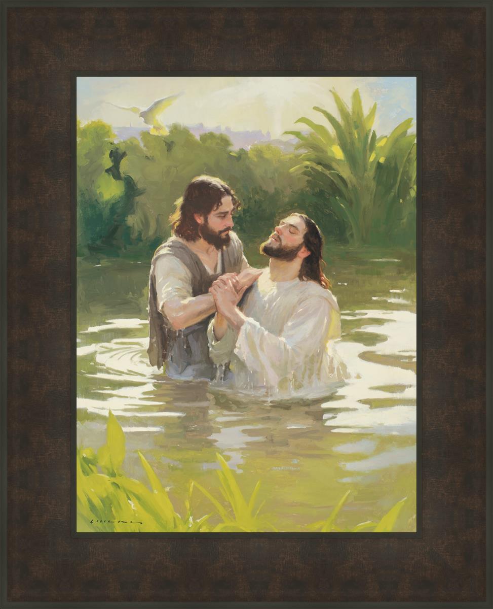 Baptism of The Savior - Religious Christian Wall Art for Home & Church Decor - Perfect for Baptism Ceremonies & Spiritual Inspiration