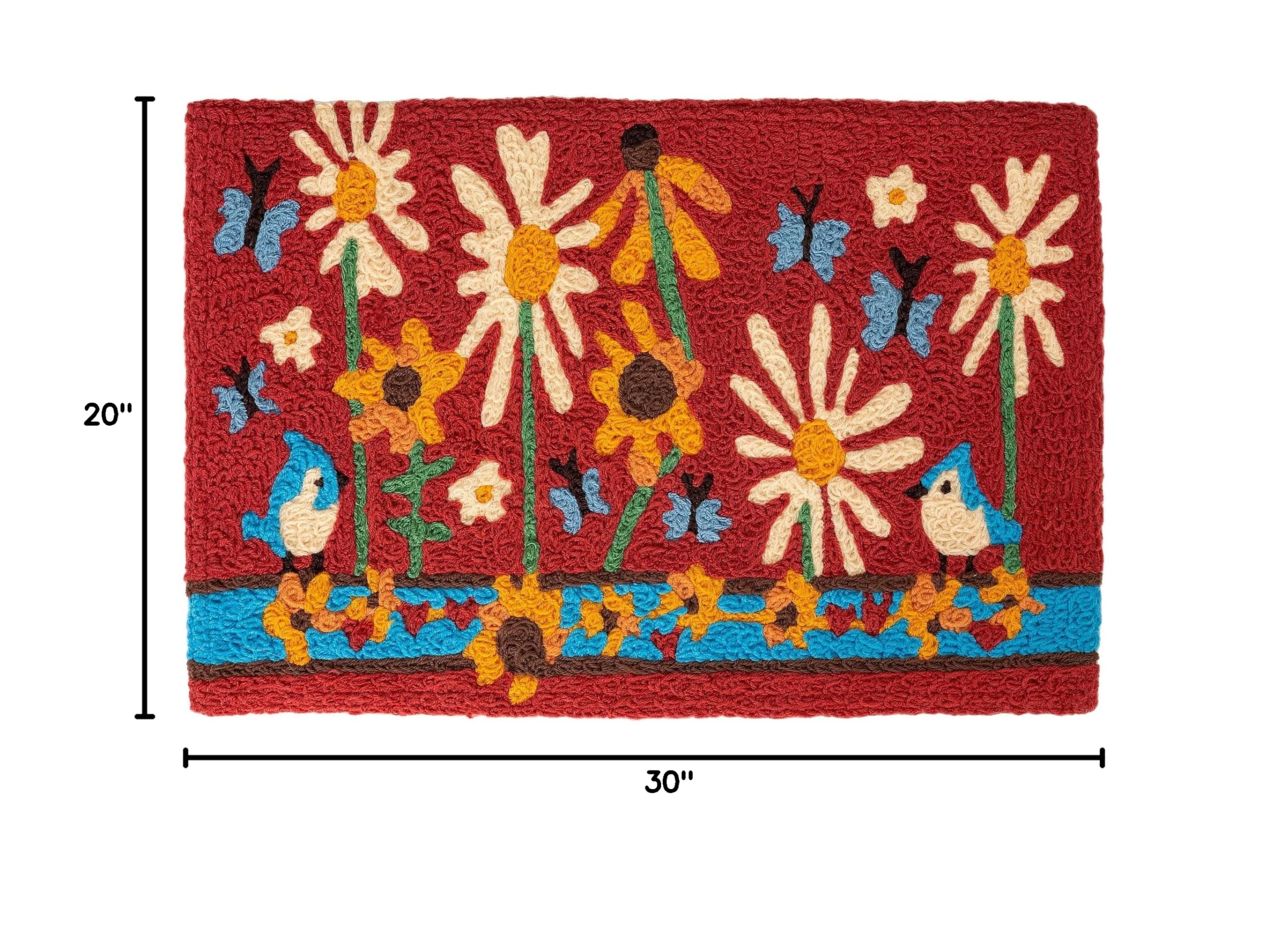 Woodland Flowers Jellybean Accent Rug - Floral Doormat 20