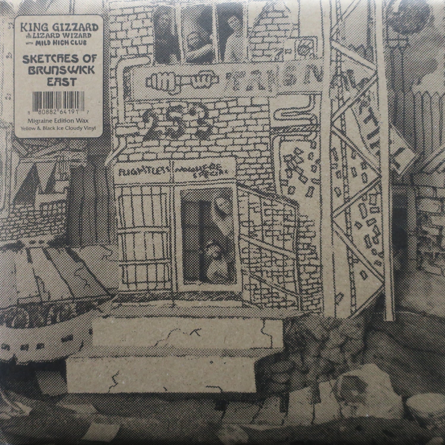 KING GIZZARD & THE LIZARD WIZARD / MILD HIGH CLUB 'Sketches Of Brunswick East' Limited Edition Yellow & Black Vinyl LP Record - Perfect for Jazz-Rock Fans & Vinyl Collectors