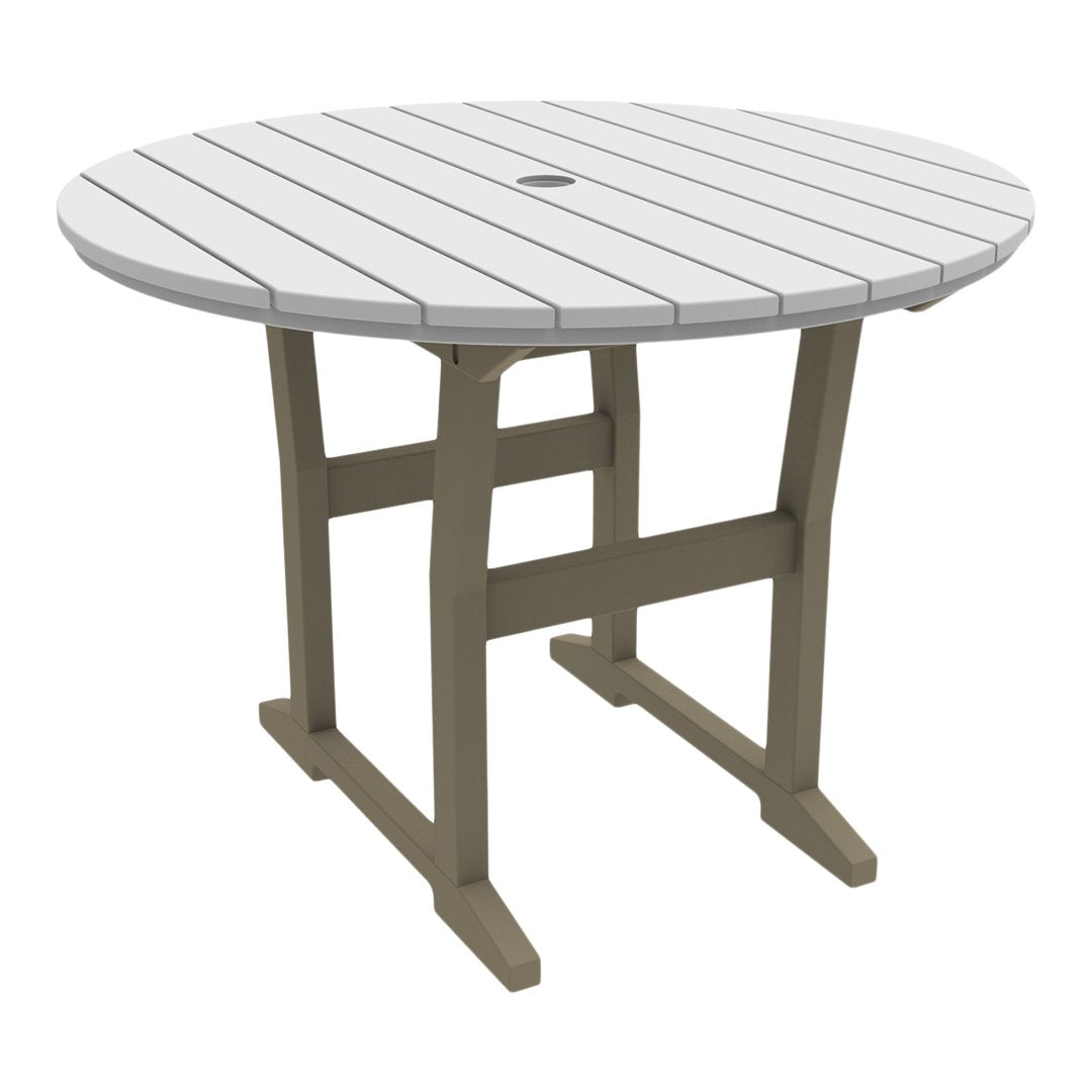 Coastline Cafe Round Dining Table - 36 Inch Modern Kitchen Table for Small Spaces, Breakfast Nook & Apartment - Perfect for Coffee Shops, Restaurants & Home Decor