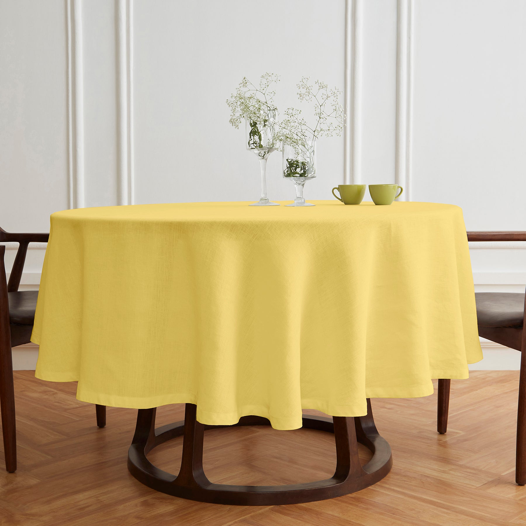 Sonoma Round Tablecloth - Premium Cotton Fabric for Dining & Parties - Perfect for Holiday Gatherings, Weddings & Home Decor