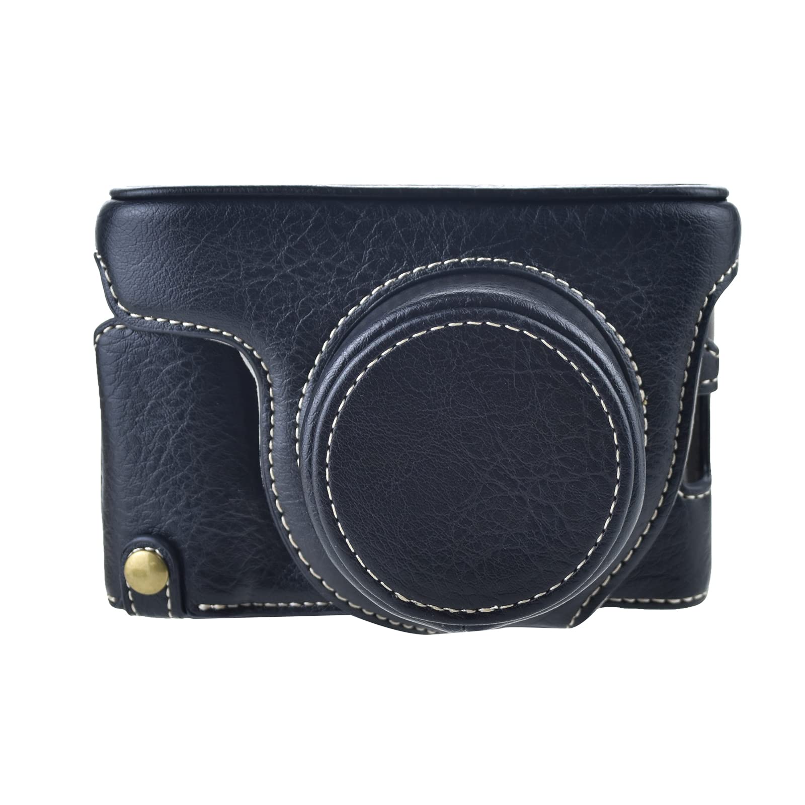 **Rieibi X100V Camera Case - Genuine Leather Protective Cover for Fujifilm X100V Digital Camera - Vintage Style with Adjustable Strap & Enhanced Grip - Perfect for Travel, Street Photography & Everyday Use - Black**