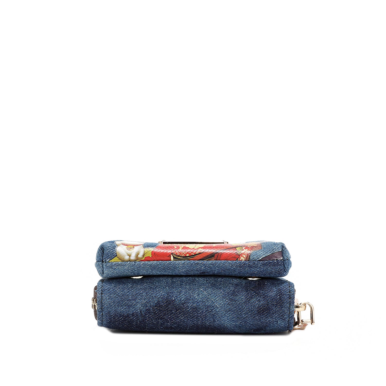 DENIM JULIA MINI WALLET - Stylish Women's Small Wallet with Card Slots & Zipper Pocket - Perfect for Everyday Use, Travel & Night Out