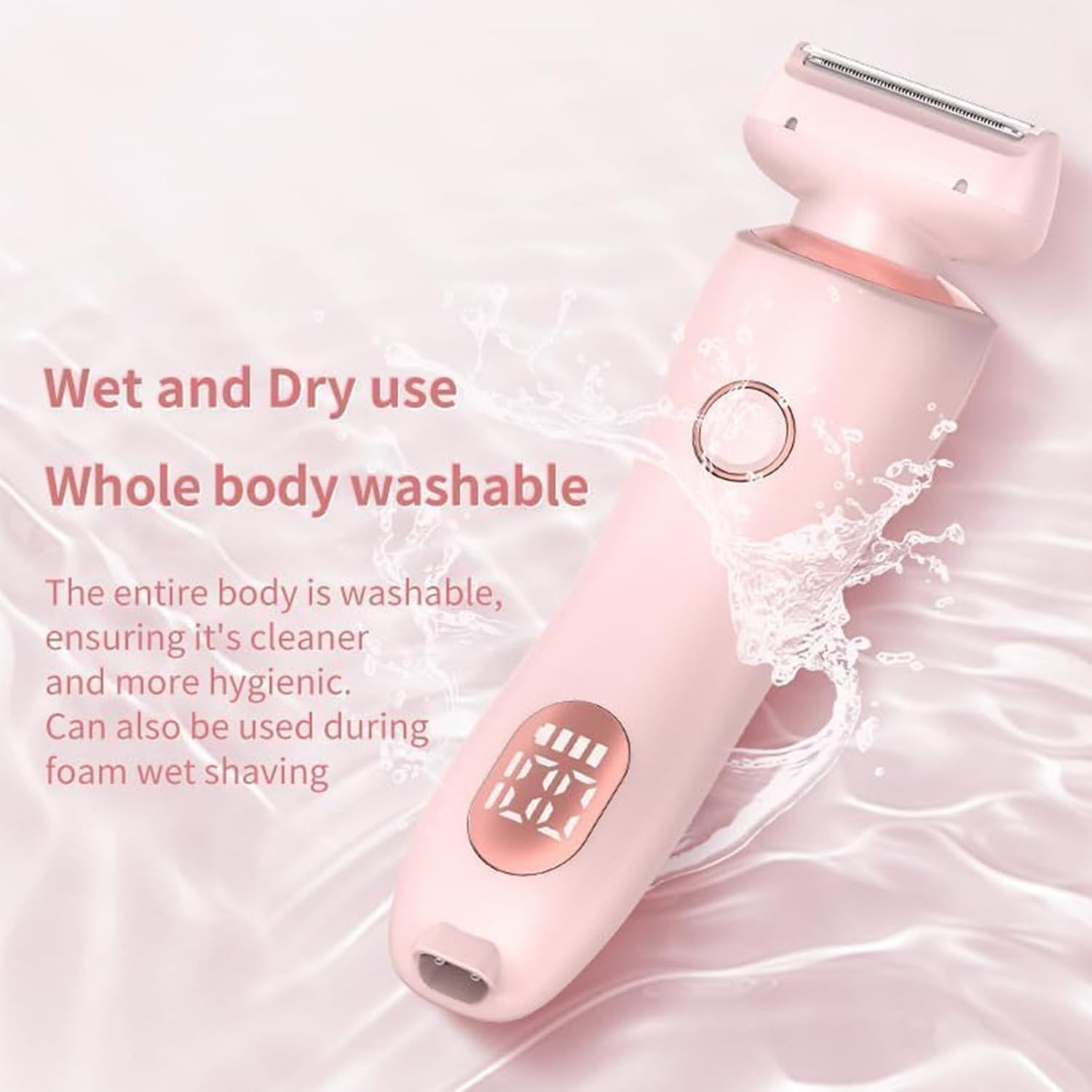 The Glide Pro 3.0 Electric Razor for Women - Waterproof 2-in-1 Hair Removal & Bikini Trimmer, Wet/Dry Portable Shaver for Smooth Skin - Perfect for Travel, Gym & Home Use (Pink)