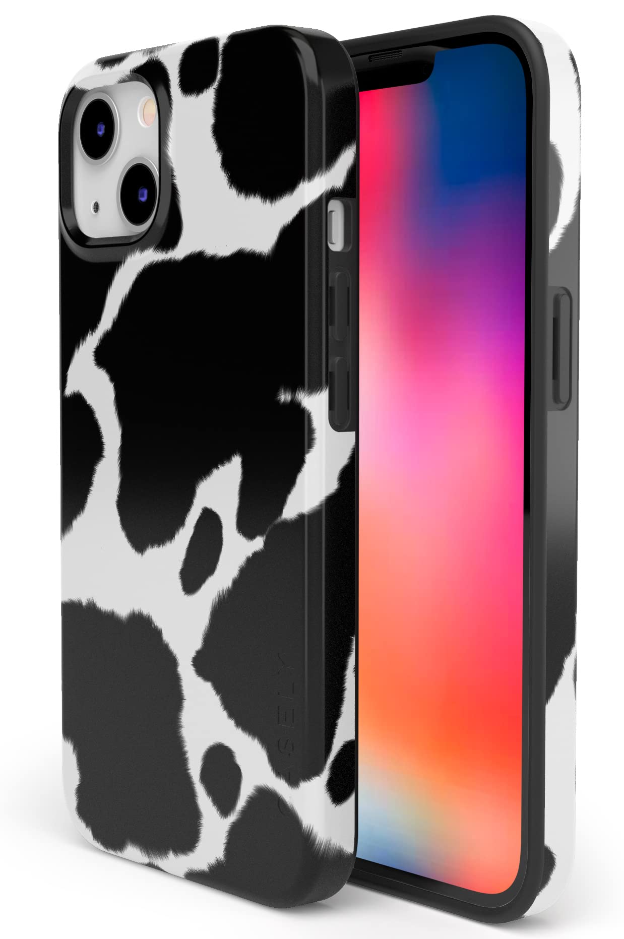 Casely iPhone 13 Case with MagSafe - Trendy Cow Print Design for Women & Girls | Perfect for Everyday Use, Work & School Accessories