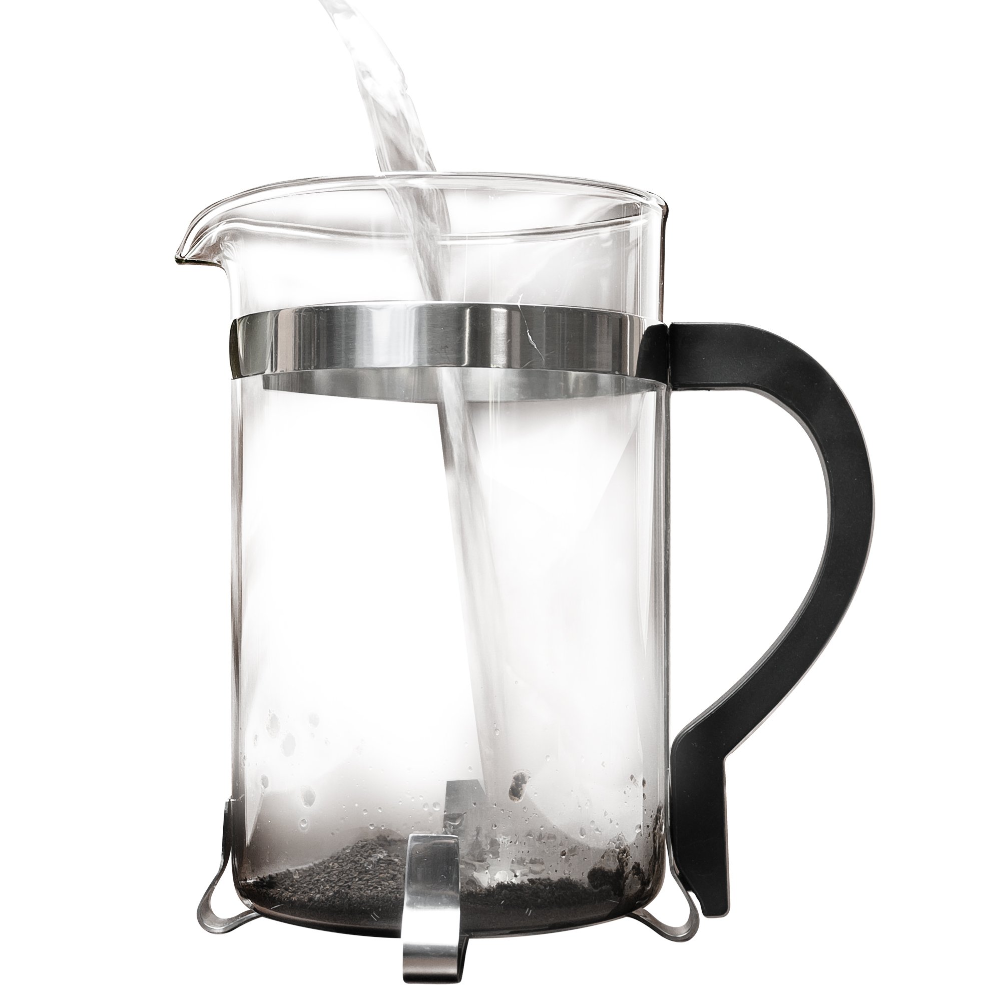 Primula Classic French Press Coffee & Tea Maker - 8 Cup (32 Oz) Glass Carafe with Black & Chrome Accents | Perfect for Home, Office & Camping Brewing