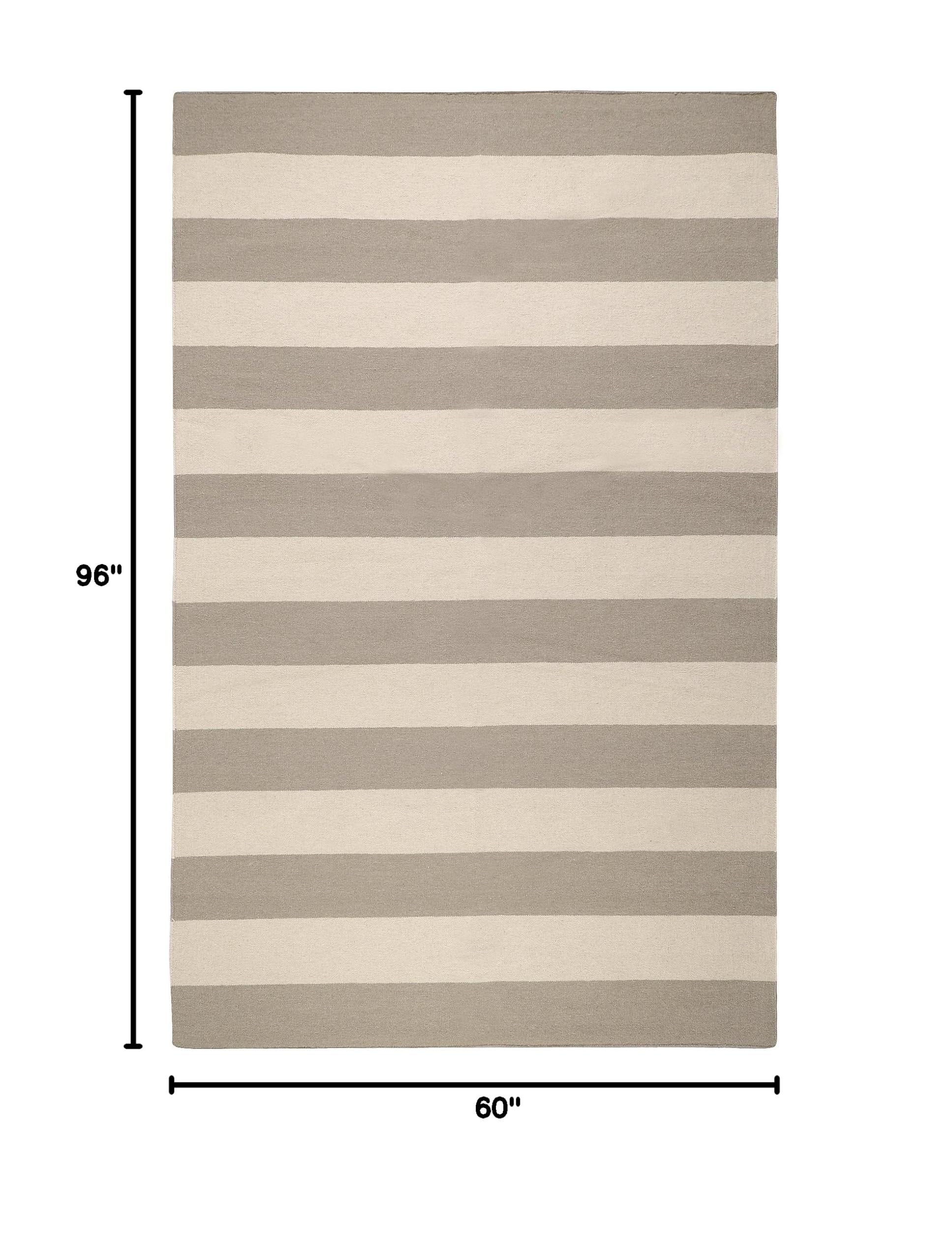 Bradley Soft Gray Area Rug 5' x 8' - Plush Living Room Carpet for Bedroom, Office & Home Decor