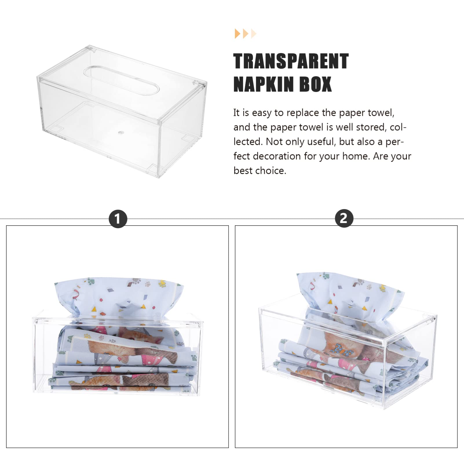 Zerodeko Clear Acrylic Paper Organizer Box - Desktop File Storage for Office, Home, and School Use - Perfect for Documents, Letters, and Stationery