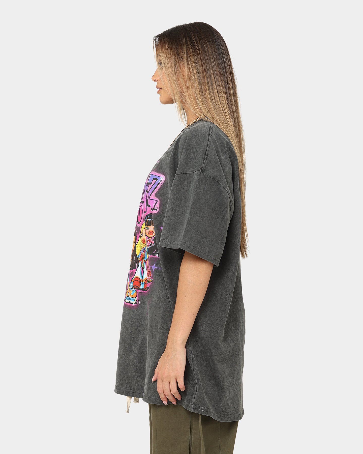 Bratz Logo Heavyweight Vintage T-Shirt - Black Wash | American Thrift Style | Perfect for Casual Wear, Retro Fashion & 90s Nostalgia Outfits