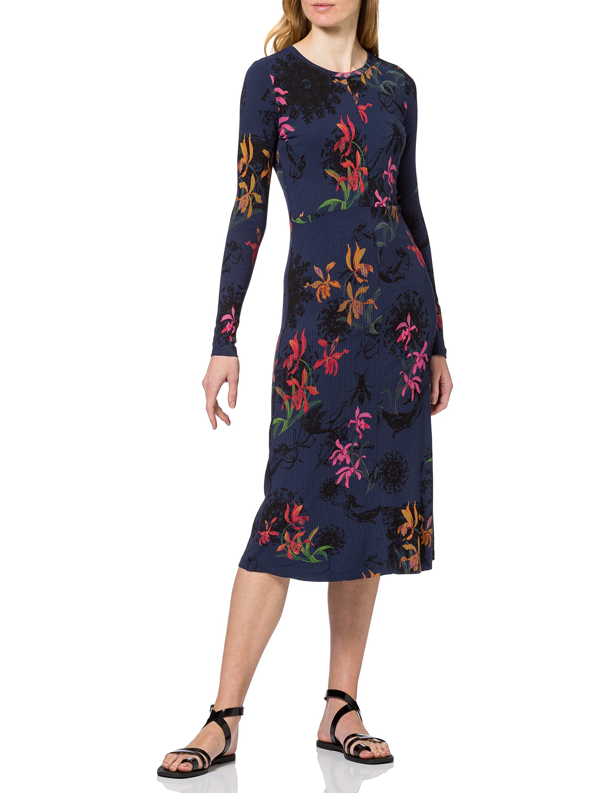 Desigual Women's Long Sleeve Knit Dress - Elegant Casual & Party Wear for Fall & Winter Seasons