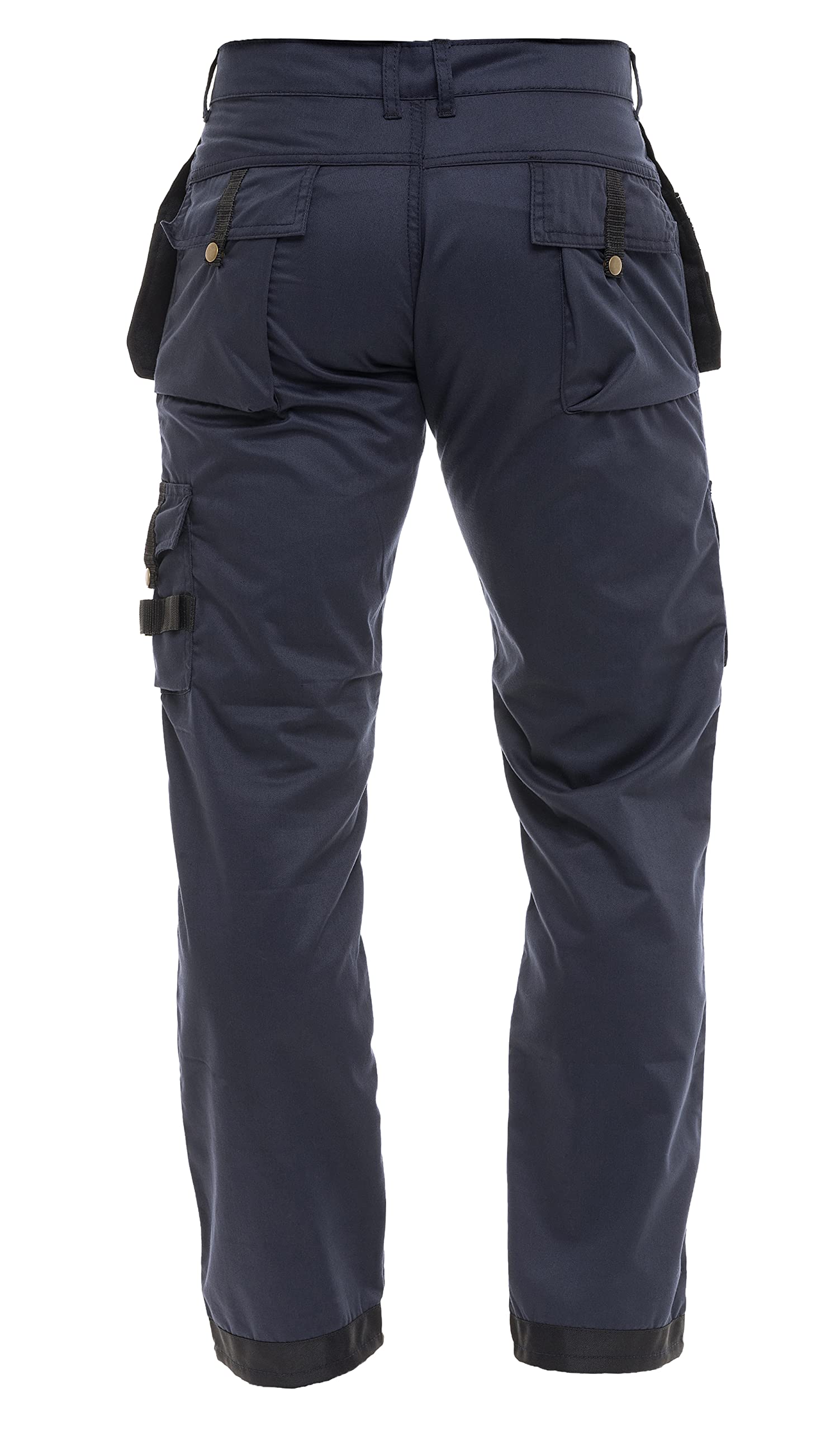 FASHIO FF Men's Cordura Tactical Work Pants with Utility Tool Pockets - Heavy Duty Reinforced Carpenter Safety Trousers for Construction, Outdoor & DIY Projects