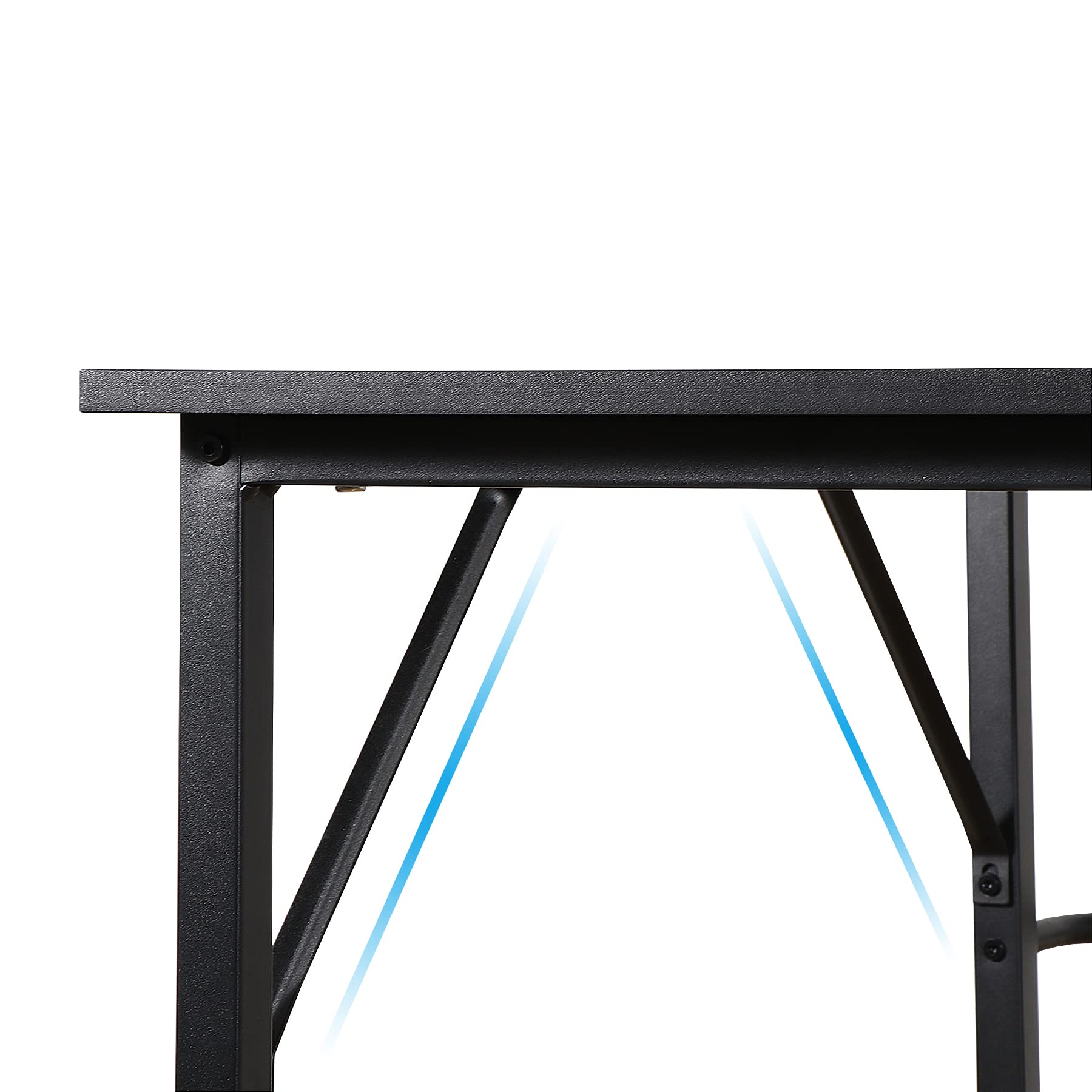 L-Shaped Gaming Desk with CPU Stand - Home Office Workstation for Gamers & Professionals
