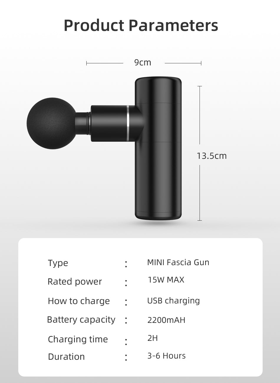 Prosage Nano Massager Gun - Deep Tissue Muscle Massager for Pain Relief, Portable & Rechargeable - Perfect for Athletes, Gym Recovery & Home Use