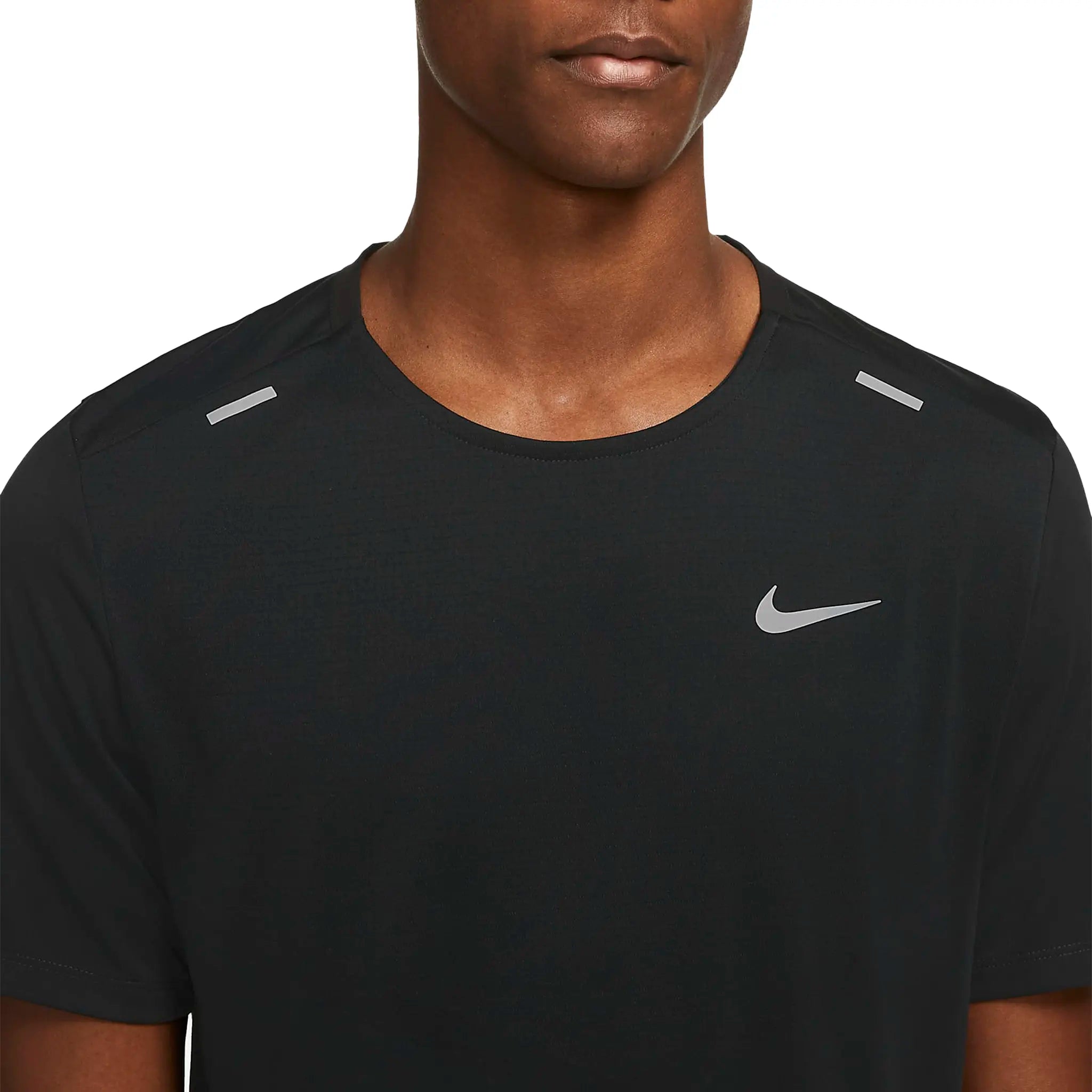 Nike Dri-FIT Rise 365 Black Running T-Shirt for Men - Moisture-Wicking Workout Shirt for Running, Gym & Training | Lightweight Athletic Performance Top