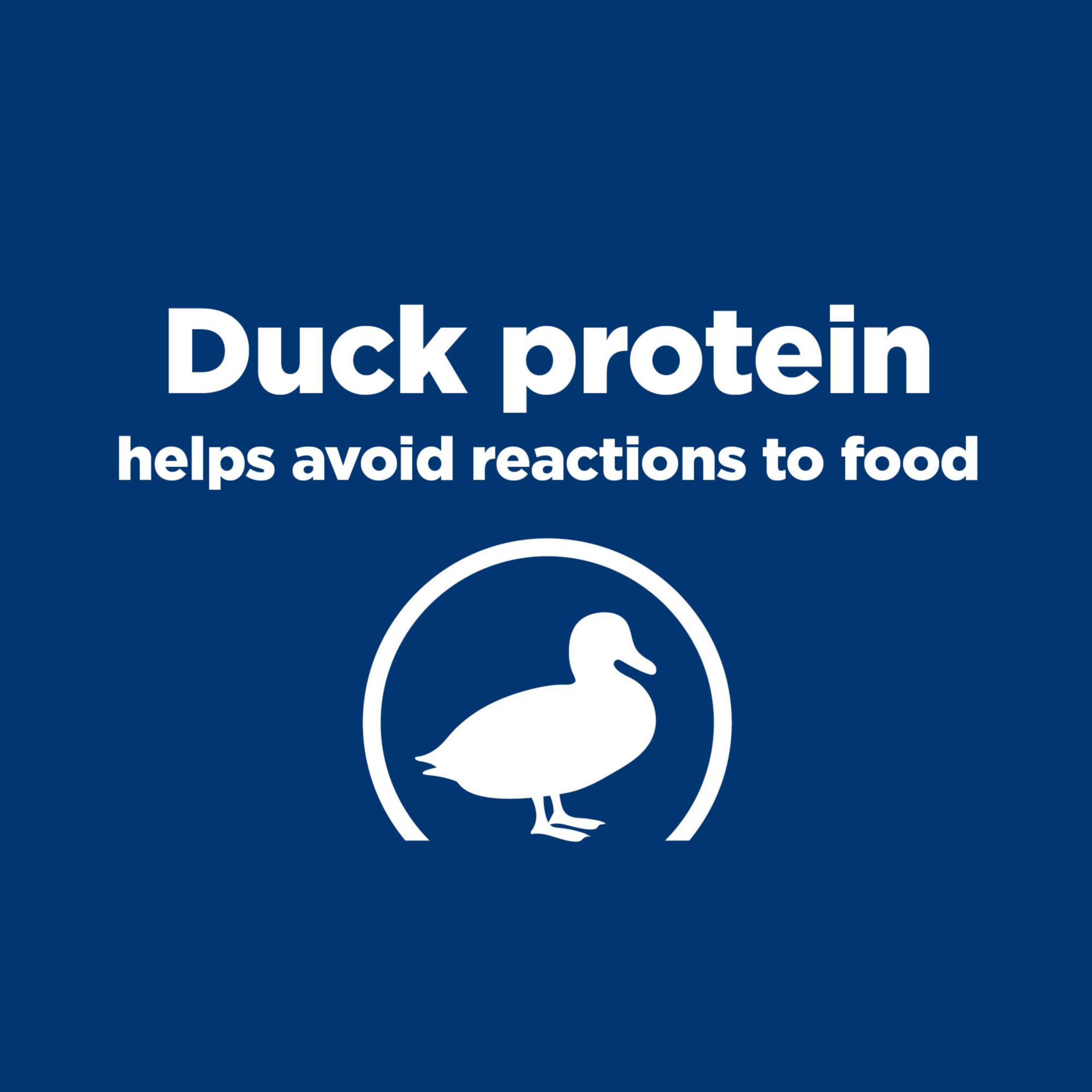 Hill's Prescription Diet d/d Skin & Food Sensitivities Potato & Duck Formula Dry Dog Food - Vet Recommended for Allergies & Sensitive Skin - 8 lb Bag - Perfect for Dogs with Dermatitis & Digestive Issues