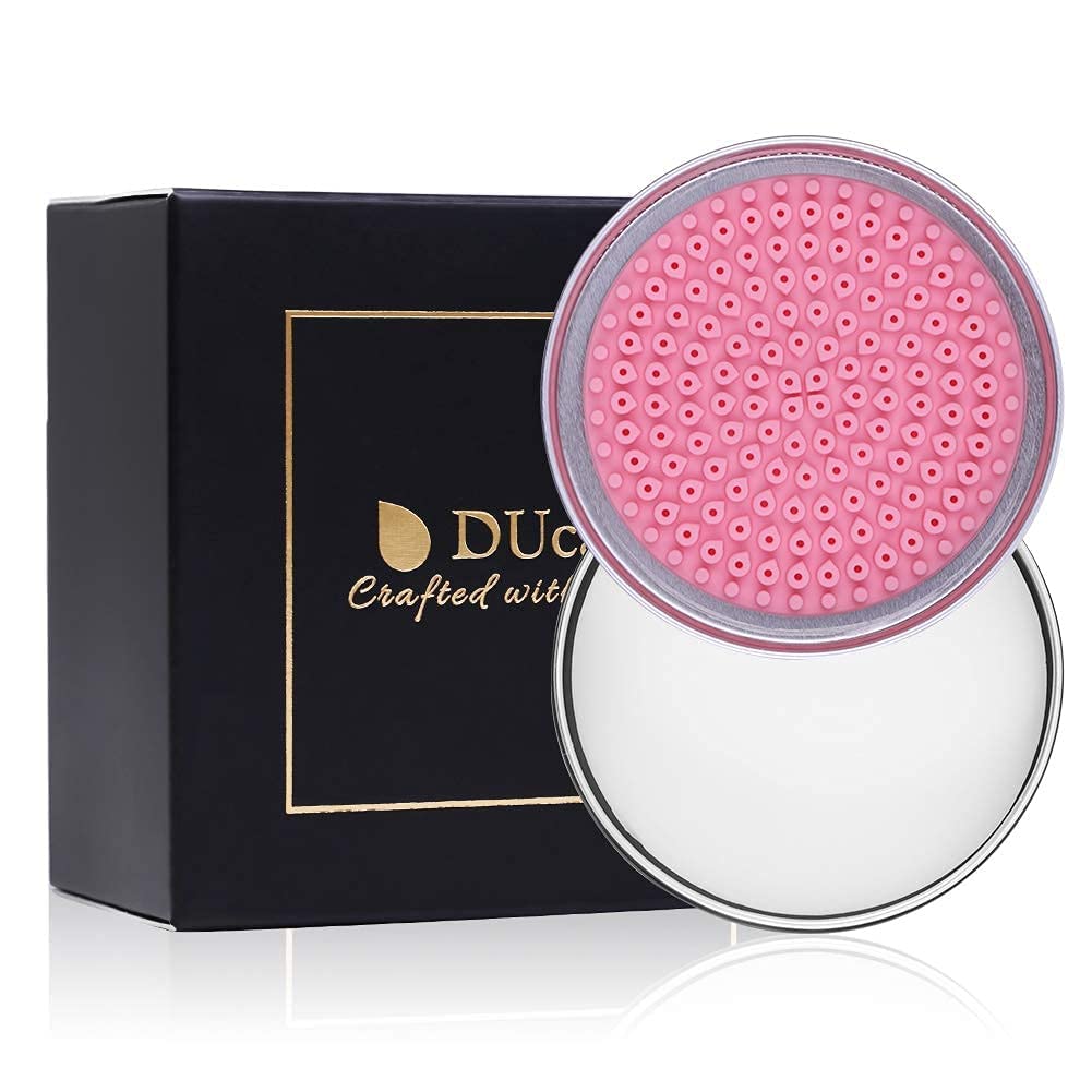 DUcare Solid Makeup Brush Cleaner Shampoo Soap with Cleaning Mat - Deep Cleansing for Cosmetic Brushes & Sponges | Perfect for Professional Makeup Artists & Home Beauty Routines