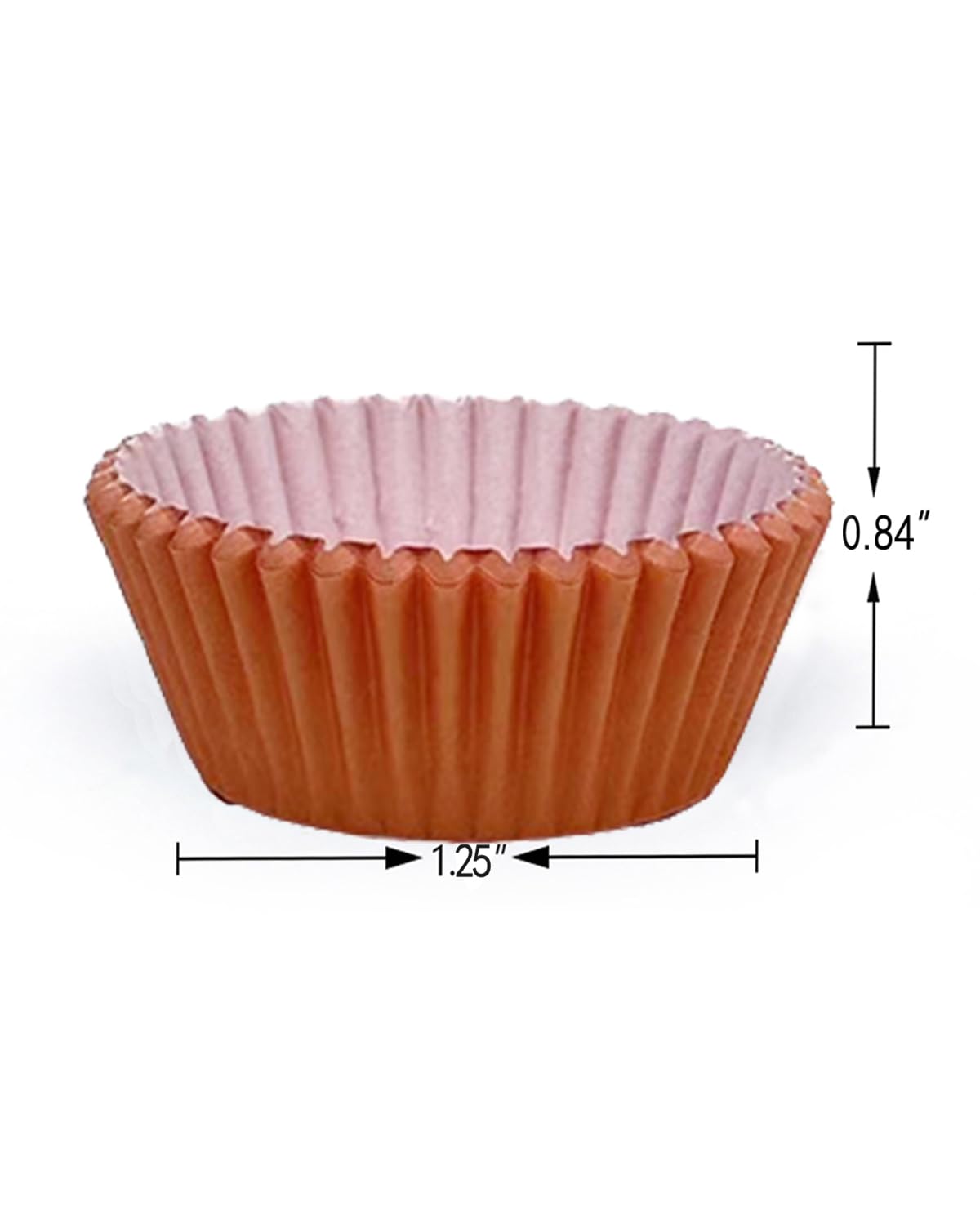 qiqee Mini 300-Count Food Grade Cupcake Liners - Orange Baking Cups for Muffins, Desserts & Party Treats | Perfect for Birthday, Wedding & Holiday Baking