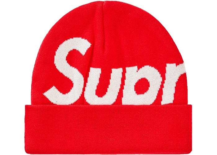 Supreme Big Logo Beanie (FW19) - Red Winter Skull Cap for Men & Women - Perfect for Cold Weather, Streetwear Fashion & Urban Style