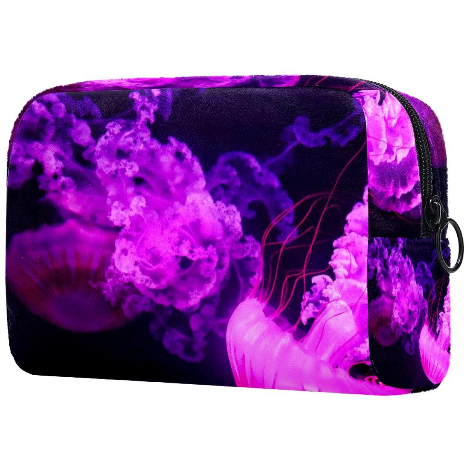 Jellyfish Makeup Bag Travel Cosmetic Case - Portable Brush Organizer for Travel & Storage