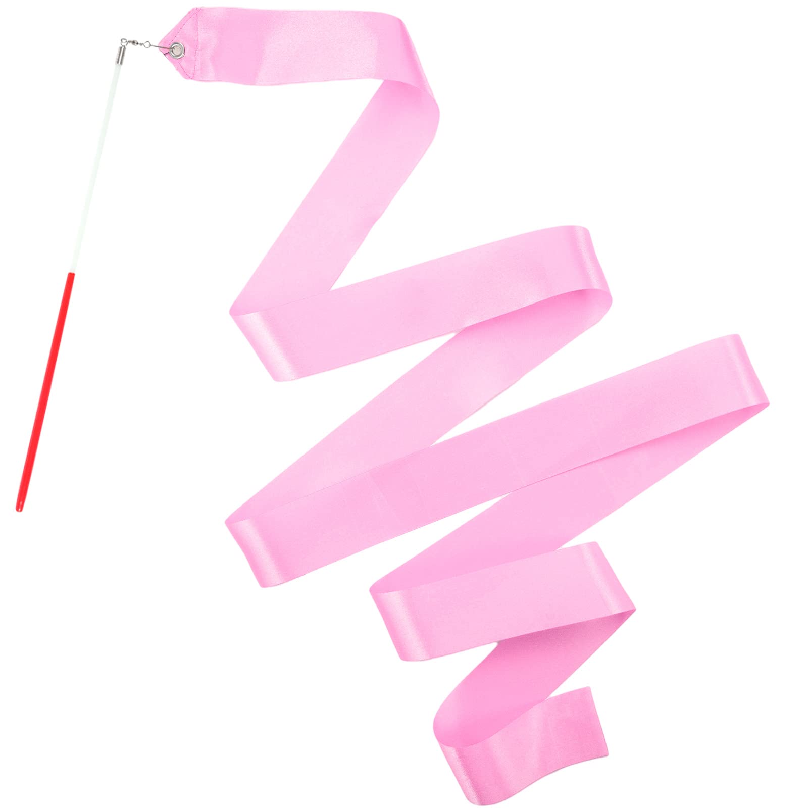 12PCS Light Pink Dance Ribbons - Kids Ballet Ribbon Wands for Gymnastics, Princess Birthday Party Favors & Ballerina Decorations | Perfect for Dance Performances, Birthday Celebrations & Themed Events