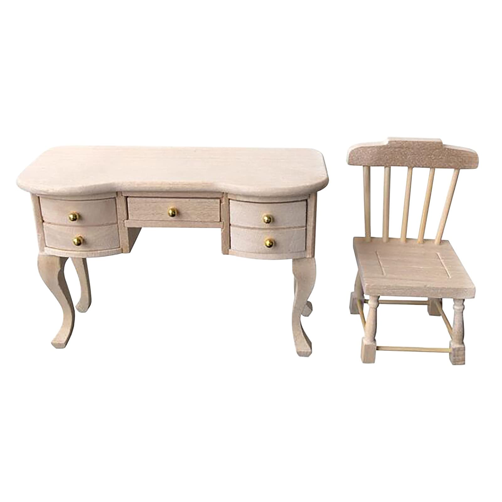 YIISU 1:12 Mini Dollhouse Desk Chair - Study Decor for Dollhouse Scenes