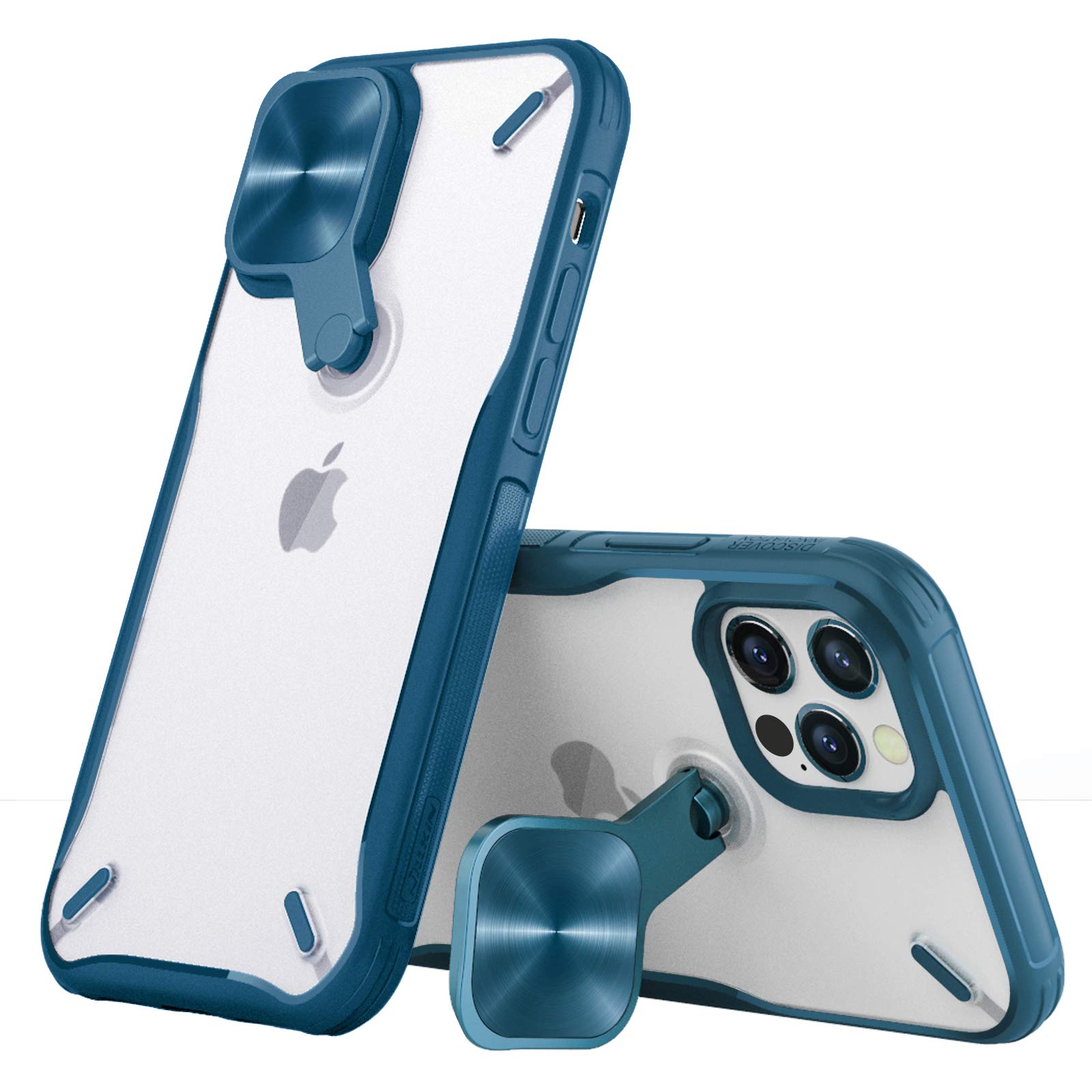 Nillkin Camshield Pro Cyclops Clear Case for iPhone 12 Pro/iPhone 12 - Slim Protective Cover with Spin Camera Protector, Hard PC & TPU Phone Case (6.1