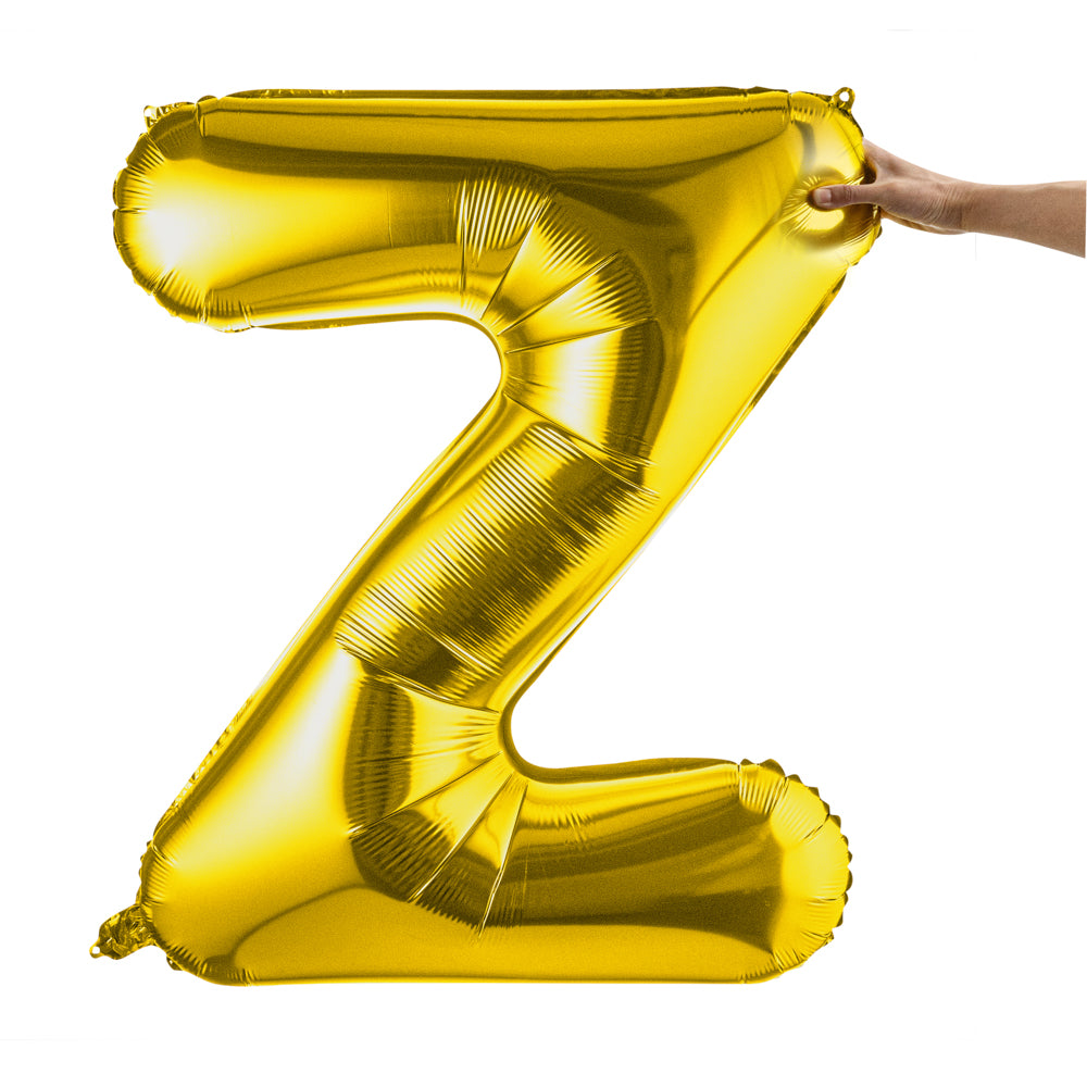 Balloonify Gold Mylar Letter Z Balloon - 40 Inch Large Foil Alphabet Balloon for Birthday Party Decorations, Wedding, Baby Shower & Anniversary Celebrations