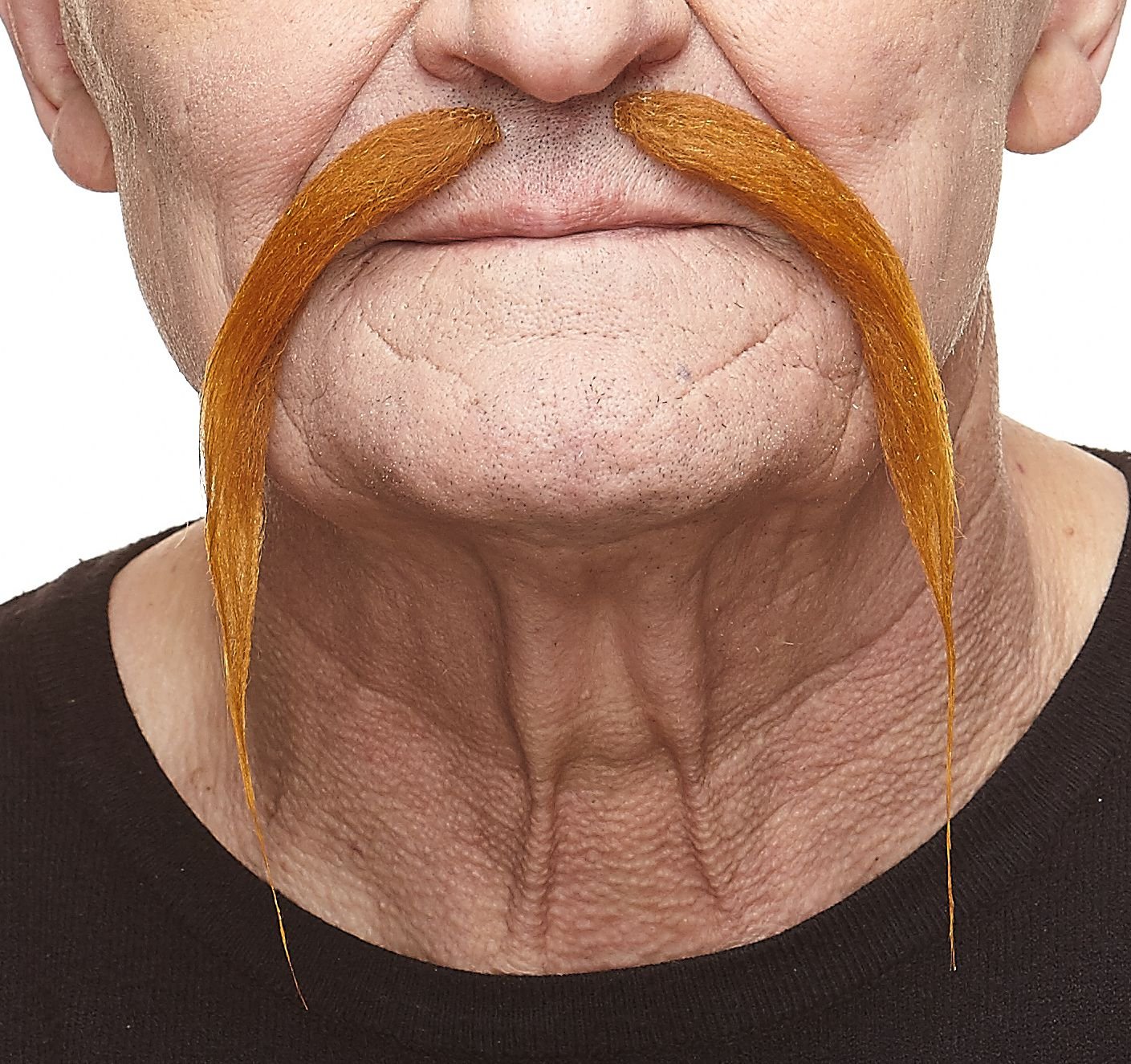 Self-Adhesive Fake Mustache for Adults - Realistic Ginger Colored Costume Mustaches | Novelty Facial Hair Accessory for Halloween, Cosplay & Themed Parties