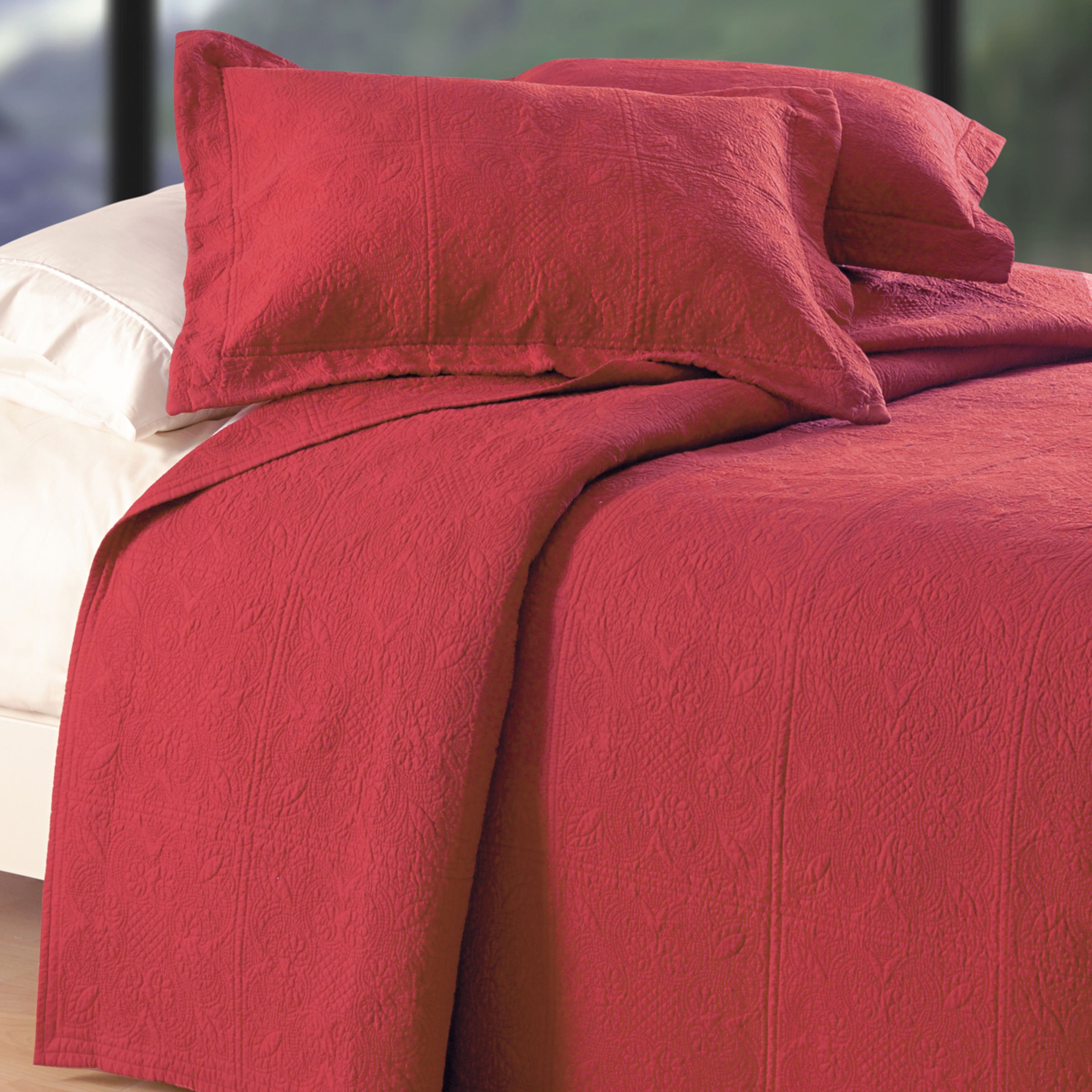 C&F Home Brick Full/Queen Matelasse Bedspread - 1 PC Quilted Coverlet for Full/Queen Size Beds - Perfect for Modern Bedroom Decor & Guest Room Styling