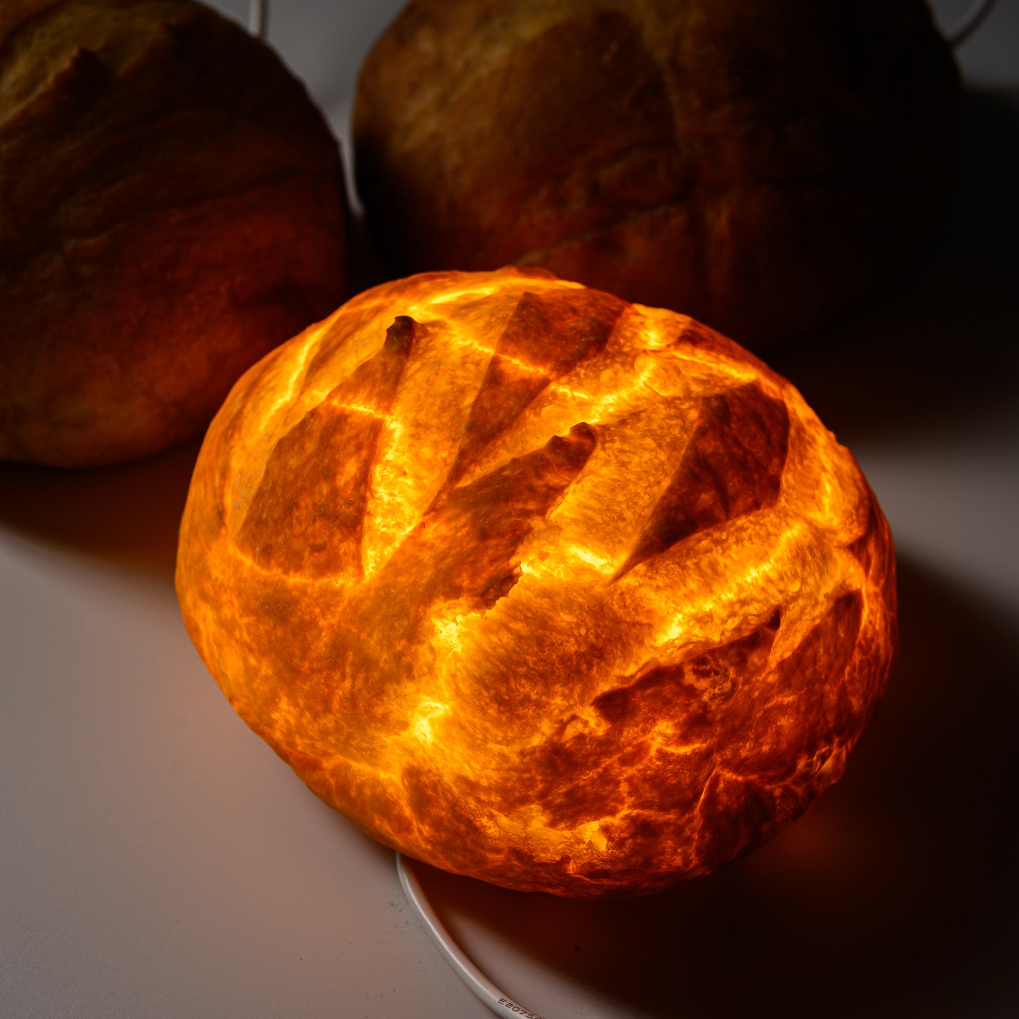 PAMPSHADE Real Bread Lamp - Artisan Boule Bread Night Light | Yukiko Morita's Unique Home Decor for Kitchen, Bedroom & Cozy Spaces